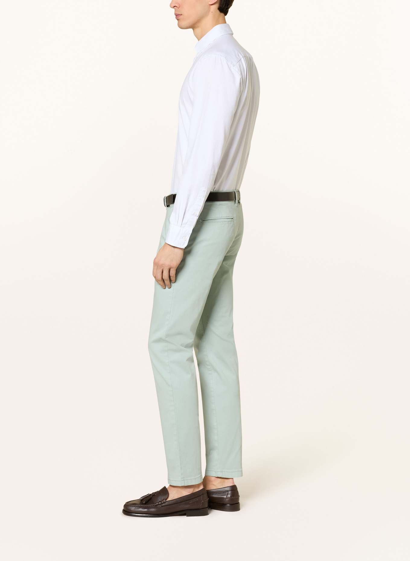 STROKESMAN'S Regular fit chino pants: LIGHT GREEN