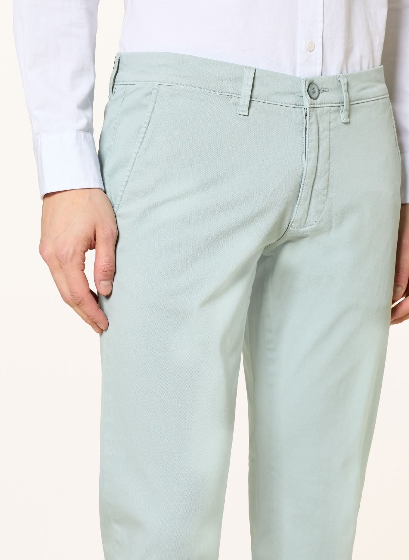 STROKESMAN'S Regular fit chino pants: LIGHT GREEN