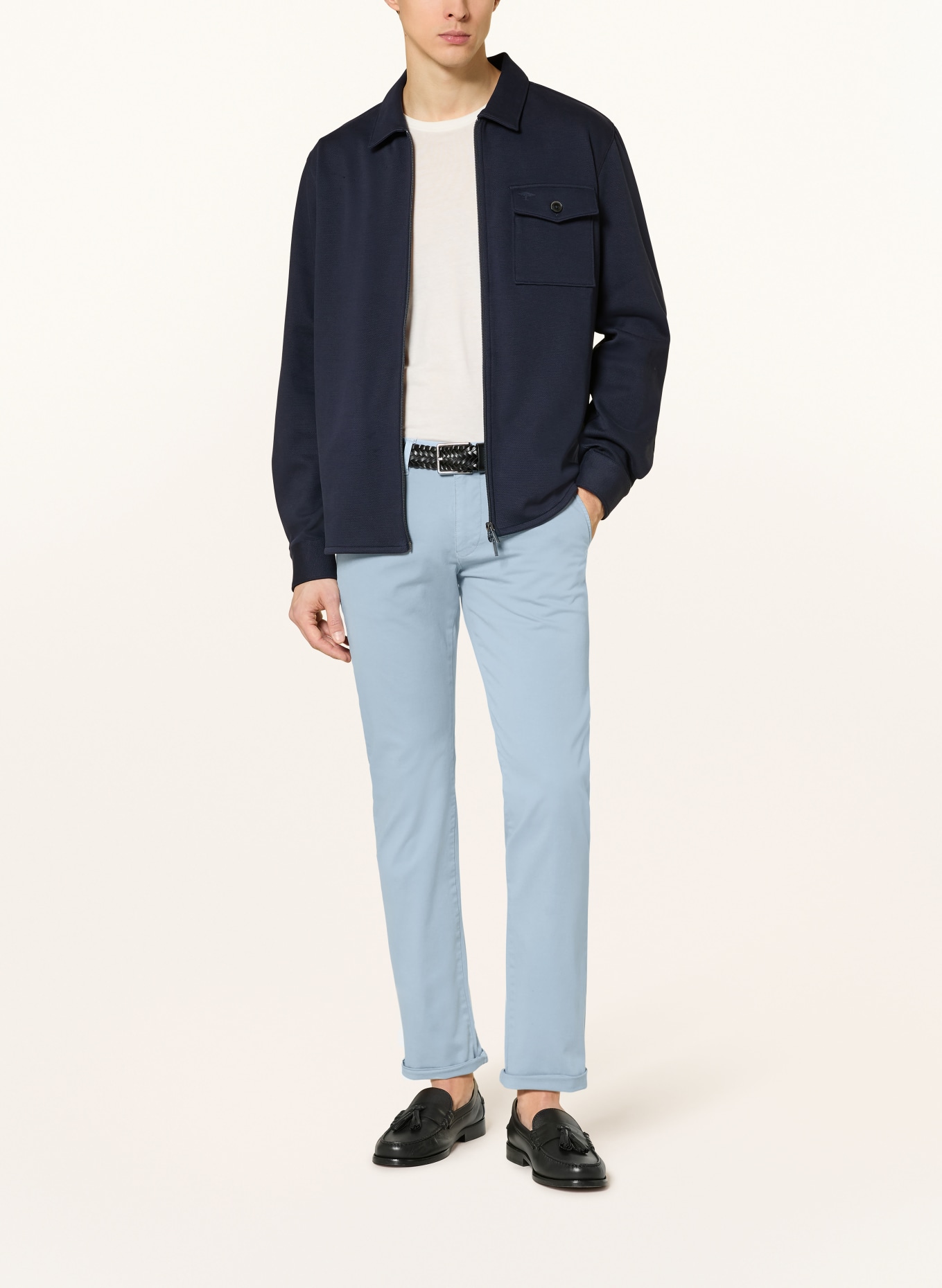 STROKESMAN'S Chino Regular Fit: JASNONIEBIESKI