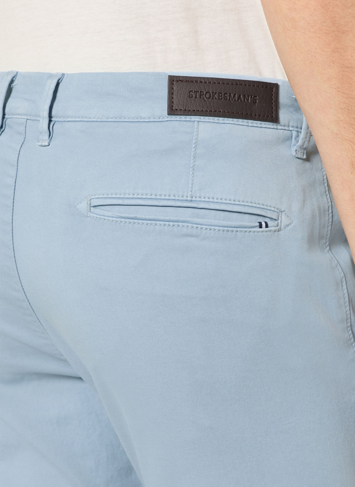 STROKESMAN'S Chino Regular Fit: JASNONIEBIESKI