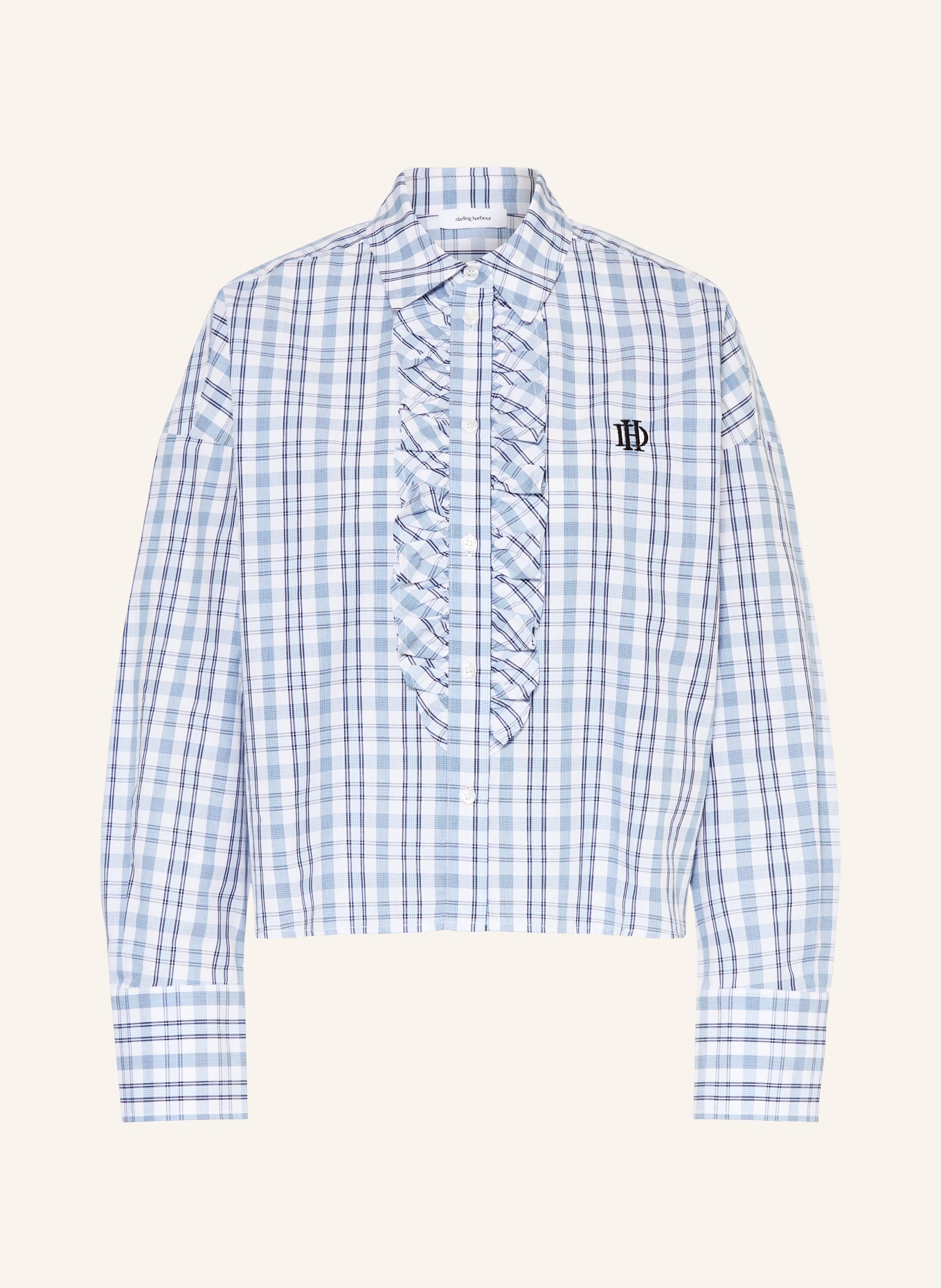 darling harbour Hemdbluse mit Rüschen: LIGHT BLUE