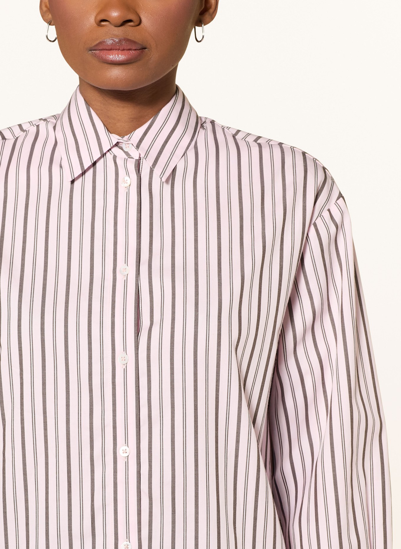 darling harbour shirt blouse: rose /dark brown