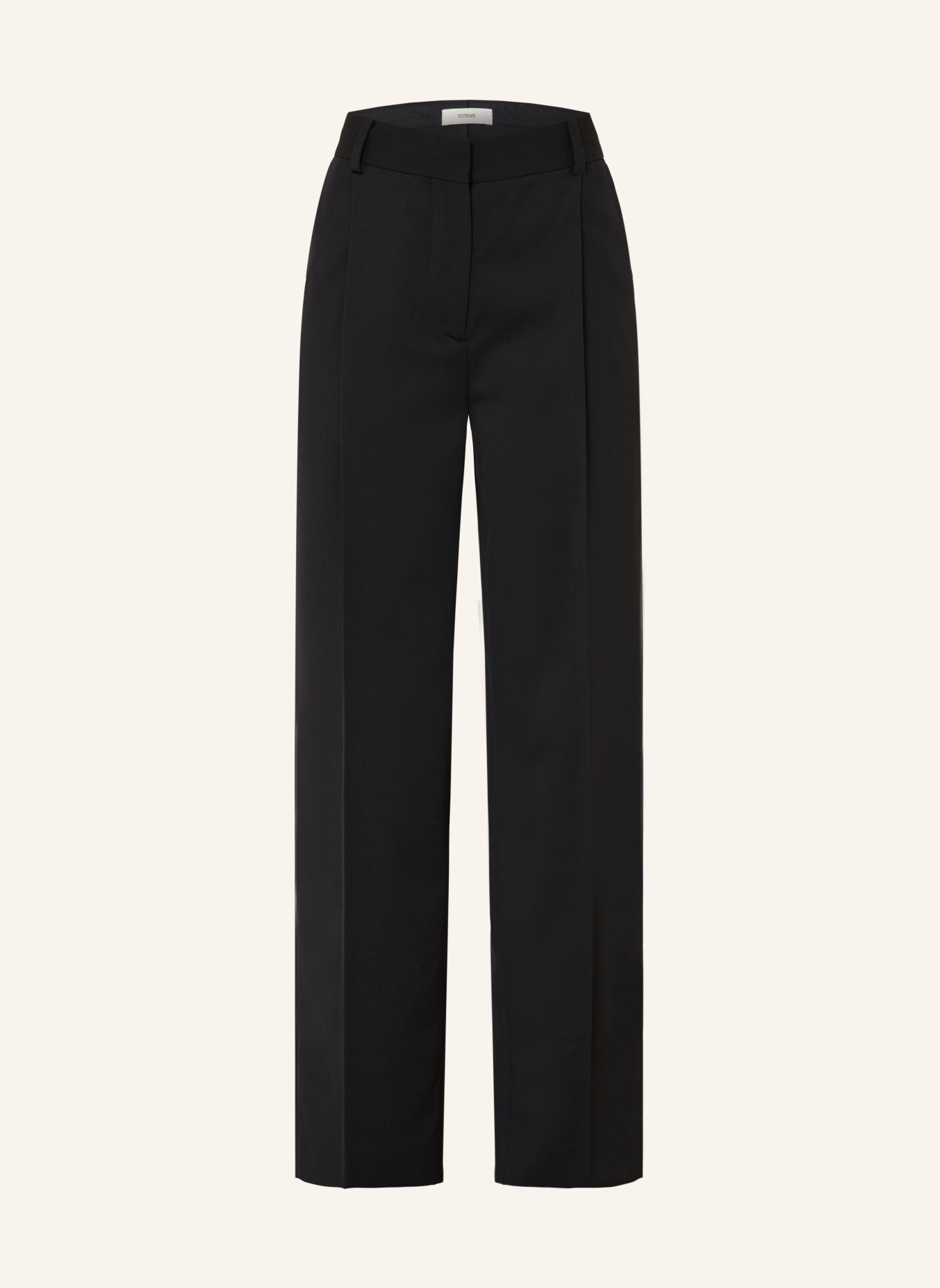 TOTEME kalhoty: ČERNÁ