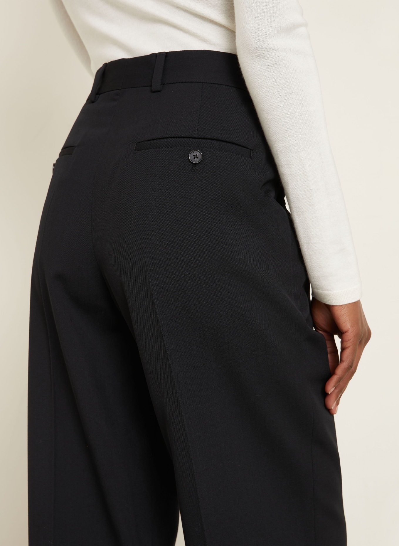 TOTEME kalhoty: ČERNÁ