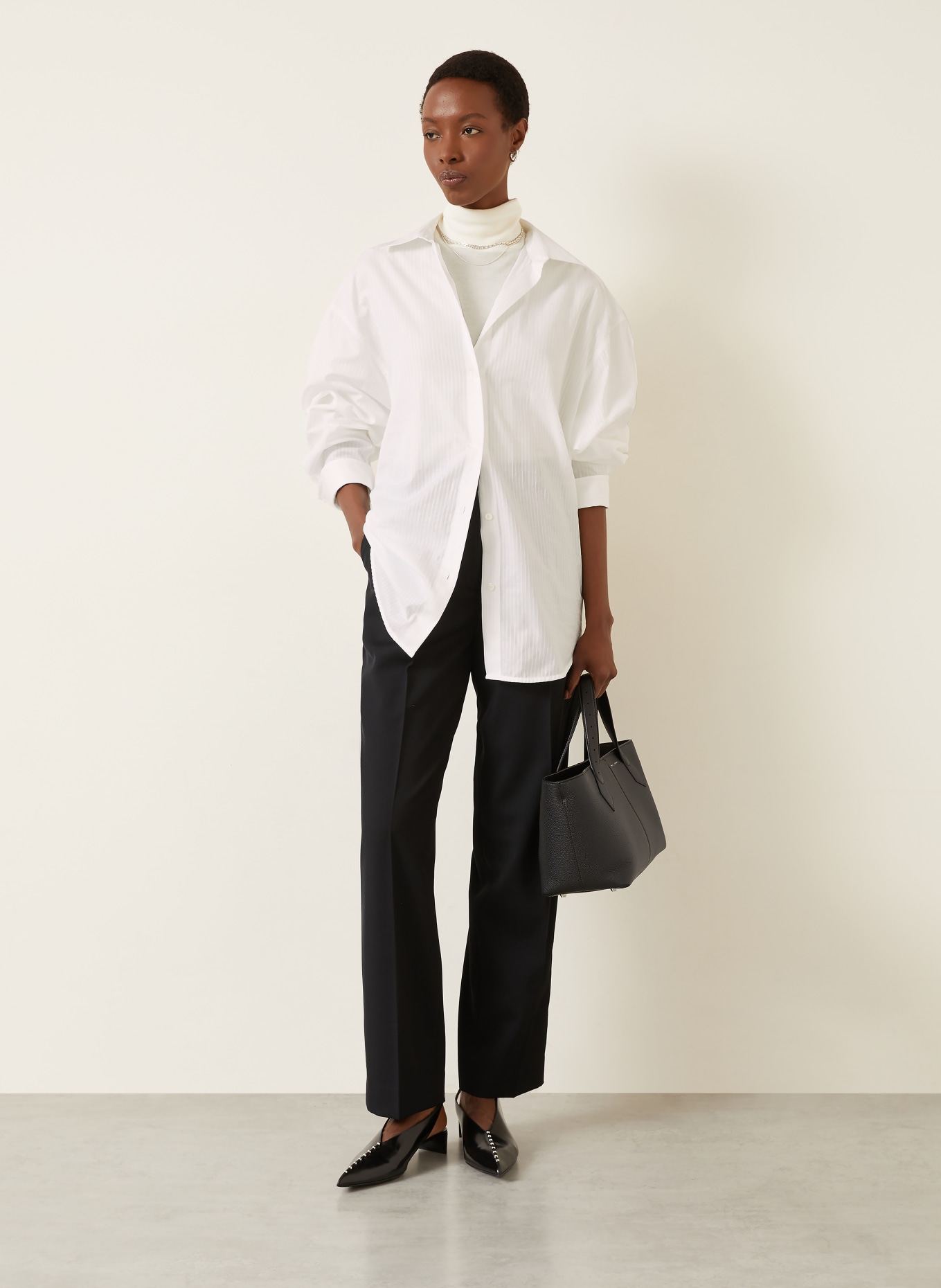 TOTEME Oversized-Hemdbuse: WEISS