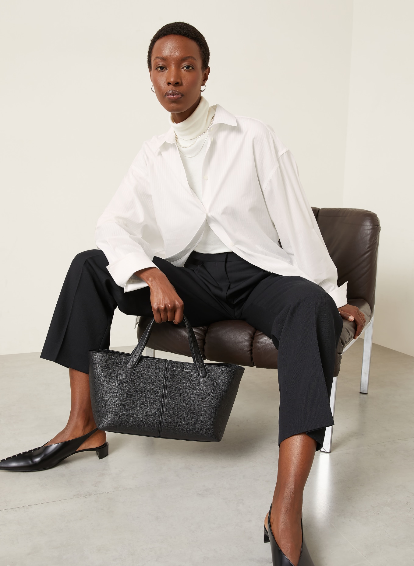 TOTEME Oversized-Hemdbuse: WEISS