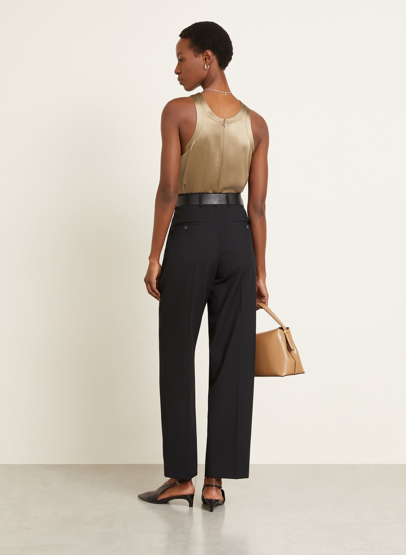 TOTEME Satynowa bluzka: JASNOBRĄZOWY