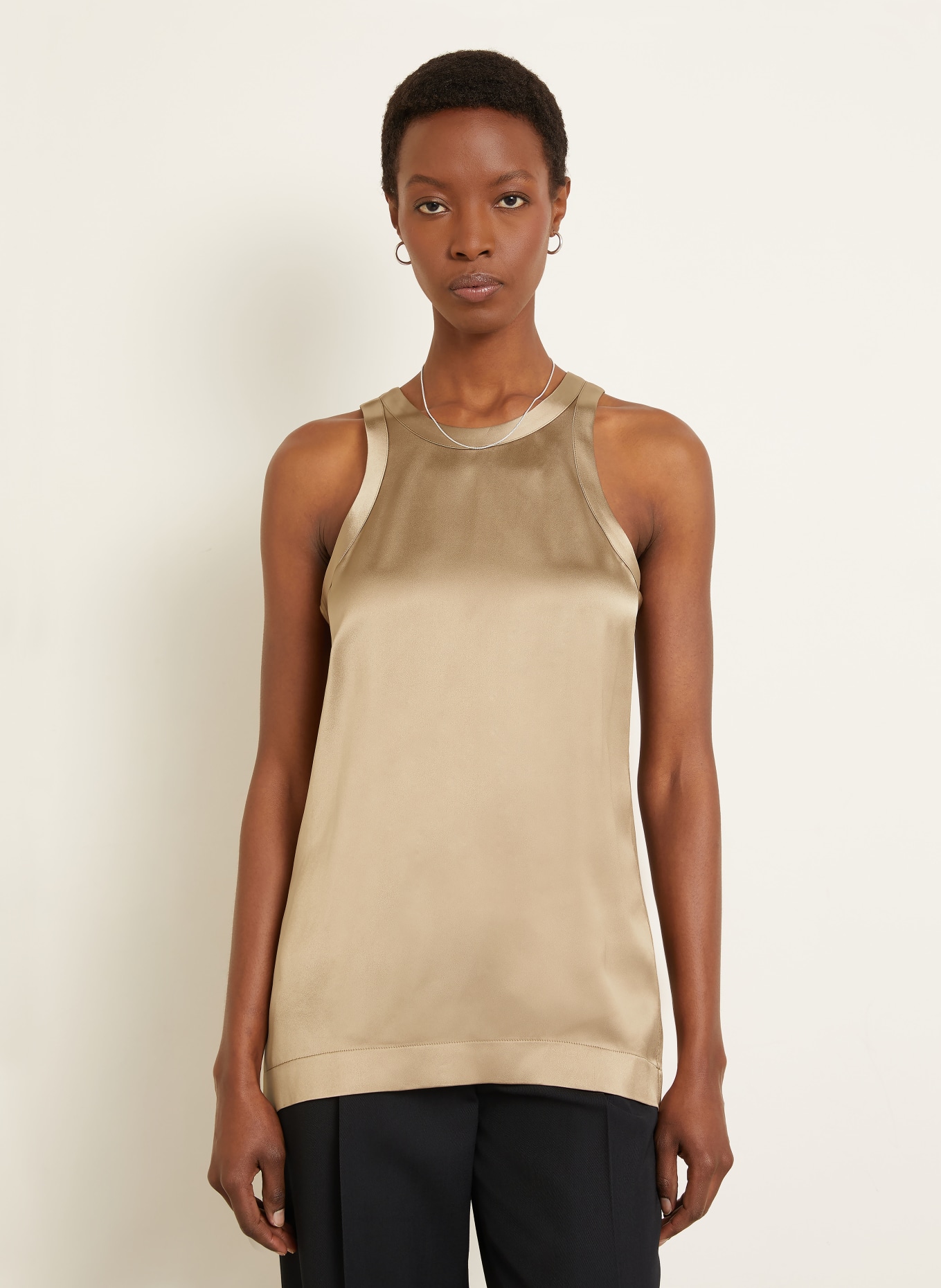 TOTEME Satynowa bluzka: JASNOBRĄZOWY