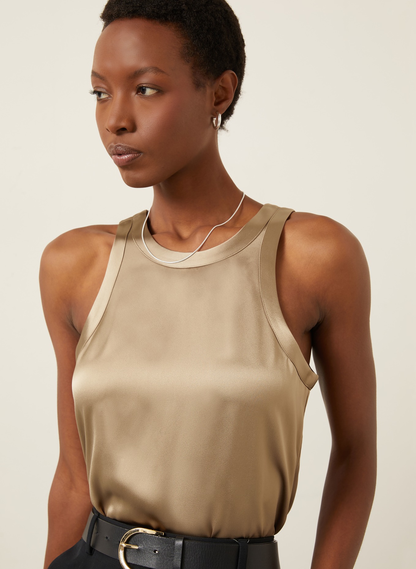 TOTEME Satynowa bluzka: JASNOBRĄZOWY