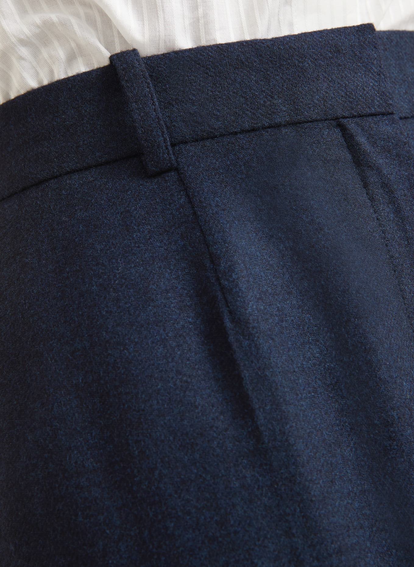 TOTEME Marlenehose aus Flannel: DUNKELBLAU