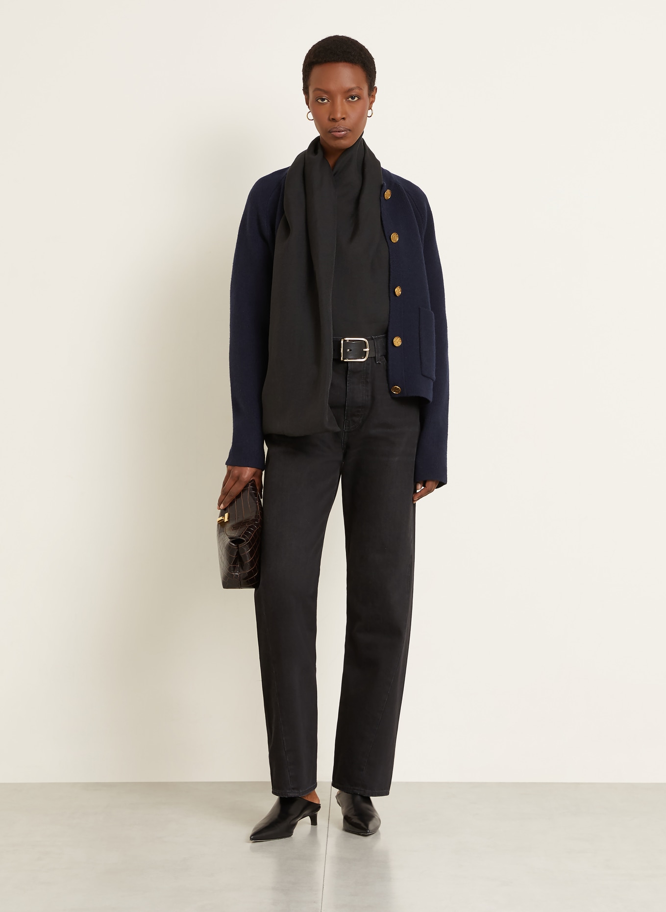 TOTEME Proste dżinsy: 230 FADED BLACK