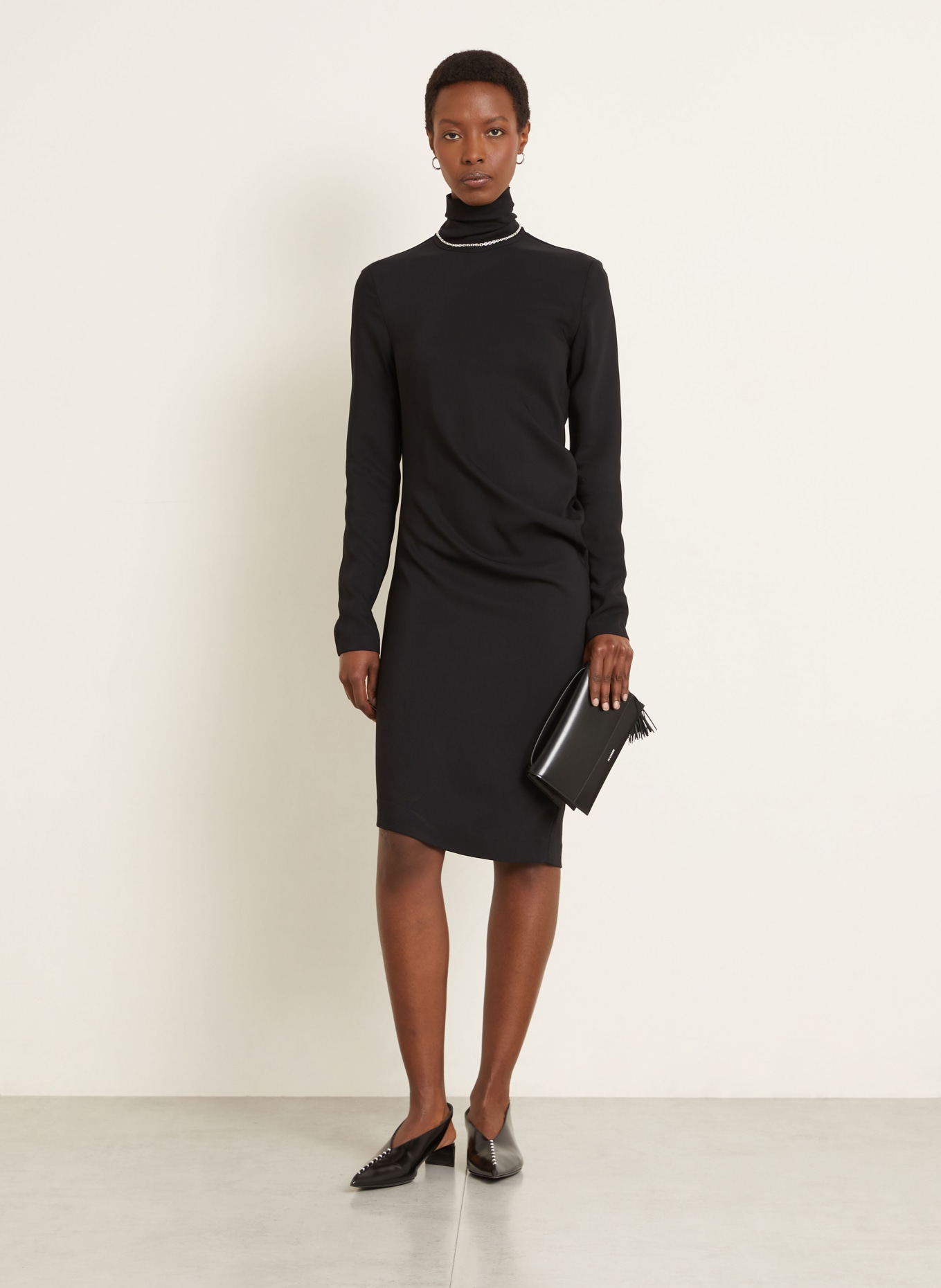 TOTEME TWIST dress: BLACK