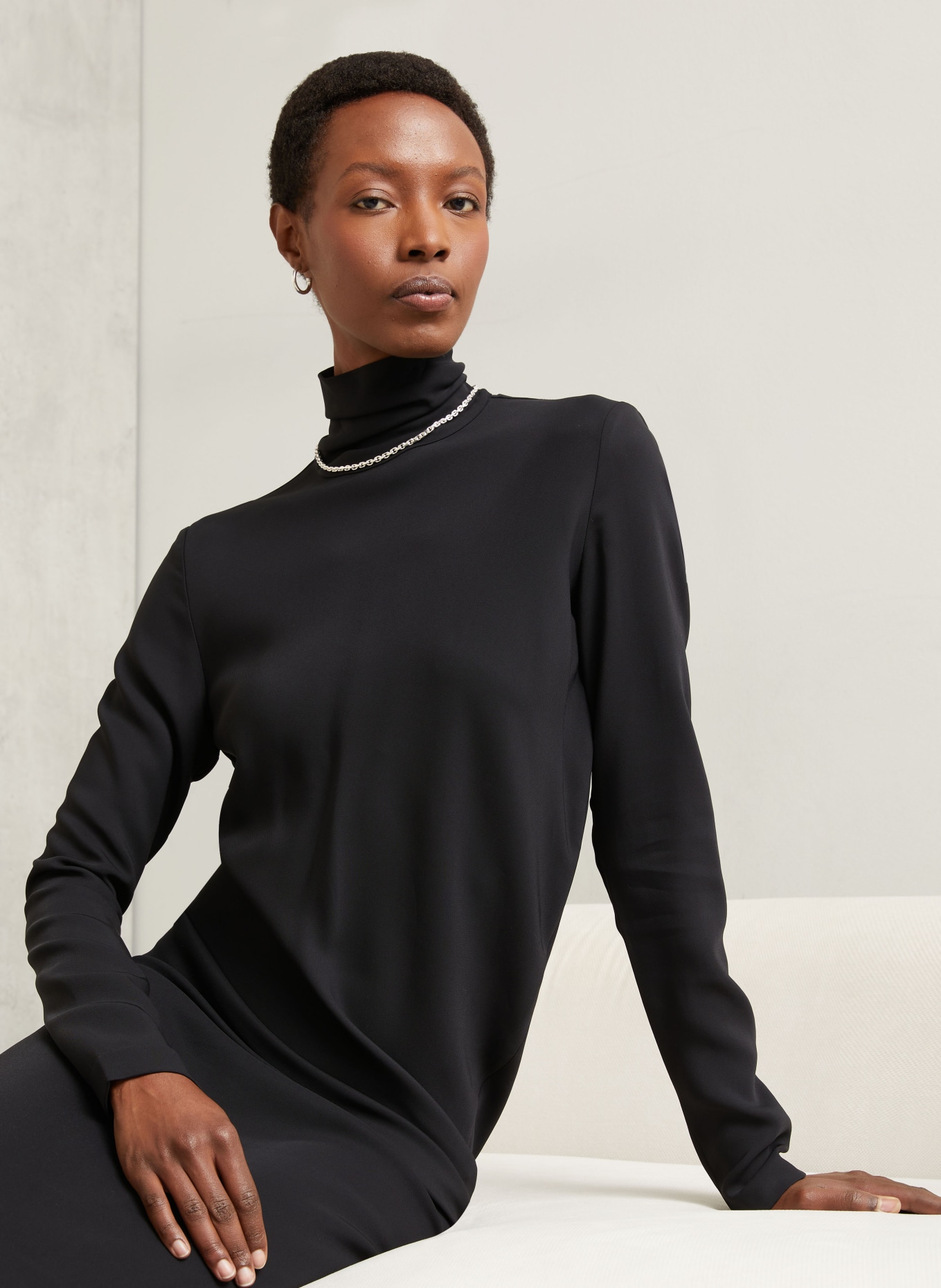 TOTEME TWIST dress: BLACK