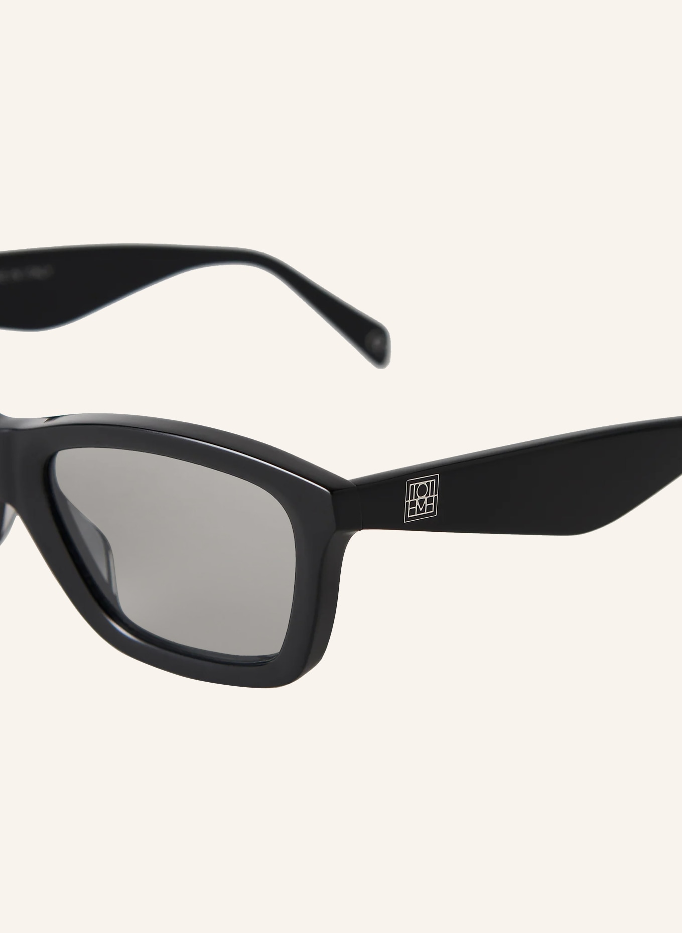 TOTEME sunglasses: BLACK / DARK GRAY