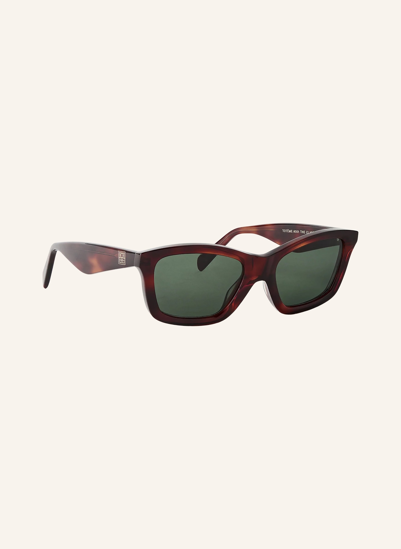 TOTEME sunglasses: HAVANA / DARK GREEN