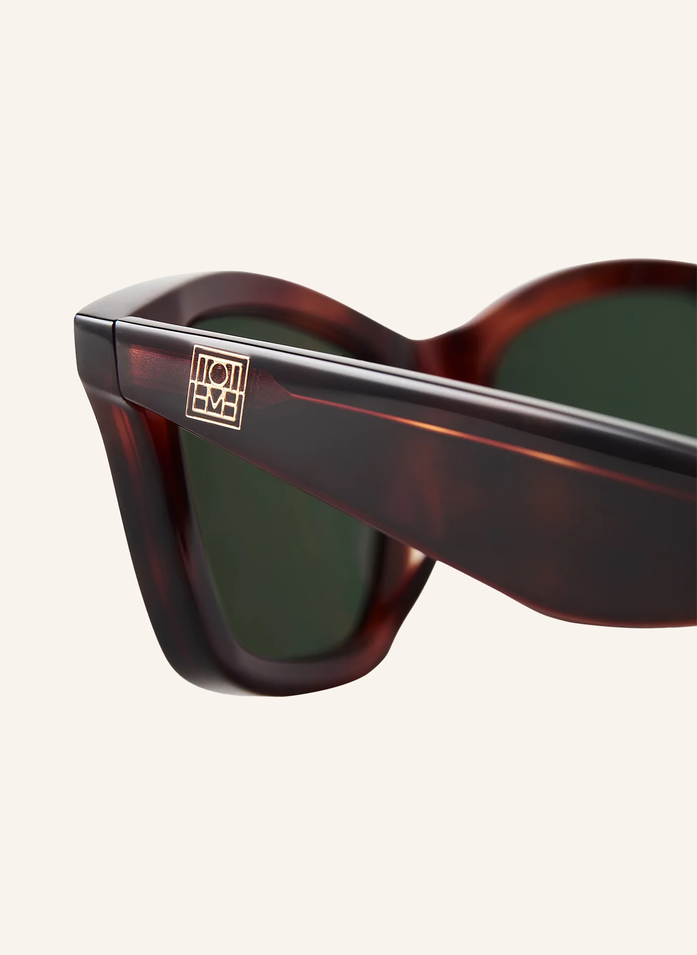 TOTEME sunglasses: HAVANA / DARK GREEN