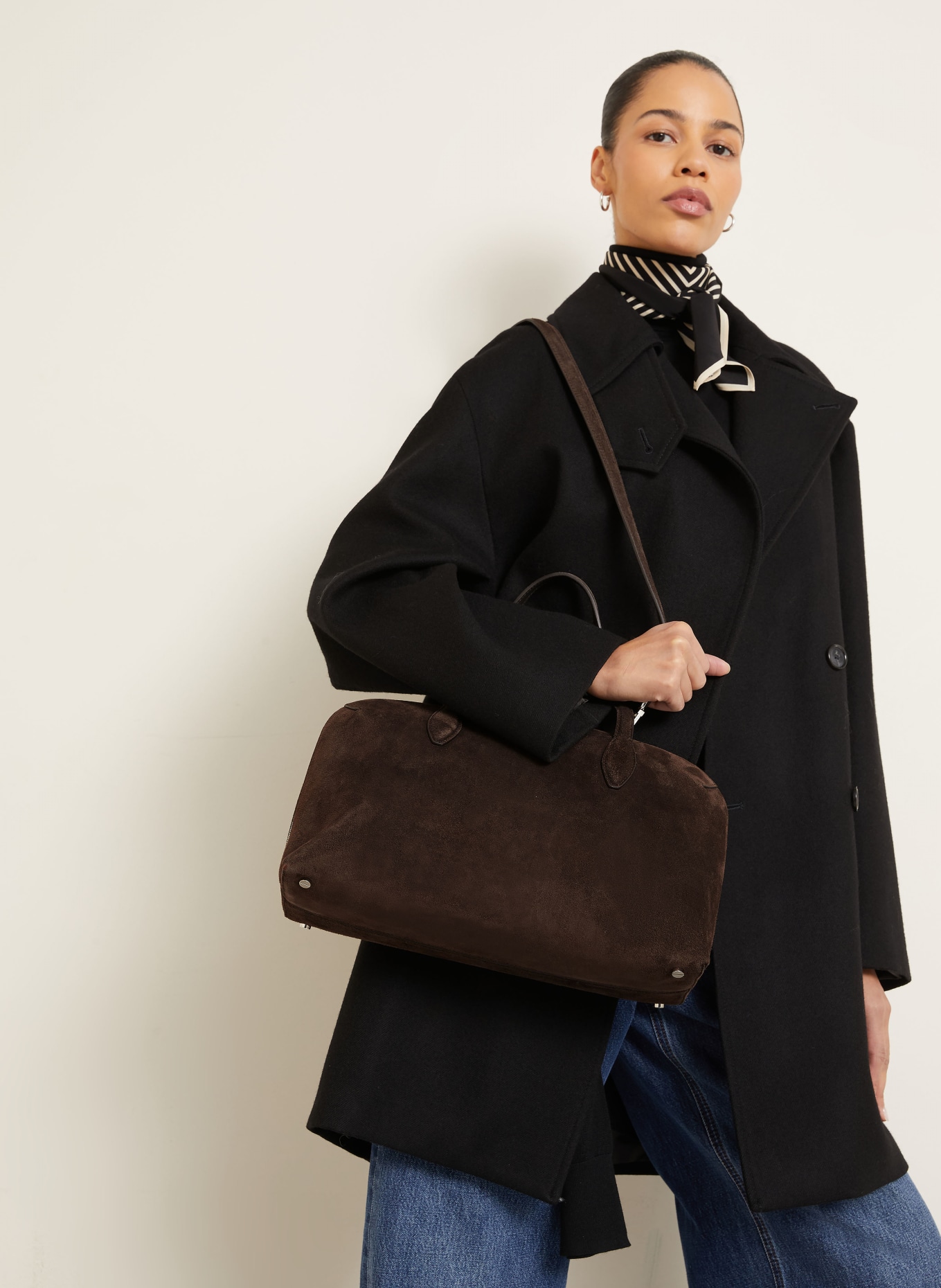 TOTEME Kabelka MEDIUM: TMAVĚ HNĚDÁ