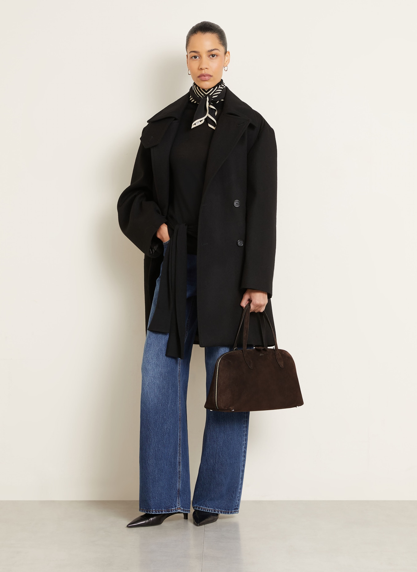 TOTEME Kabelka MEDIUM: TMAVĚ HNĚDÁ