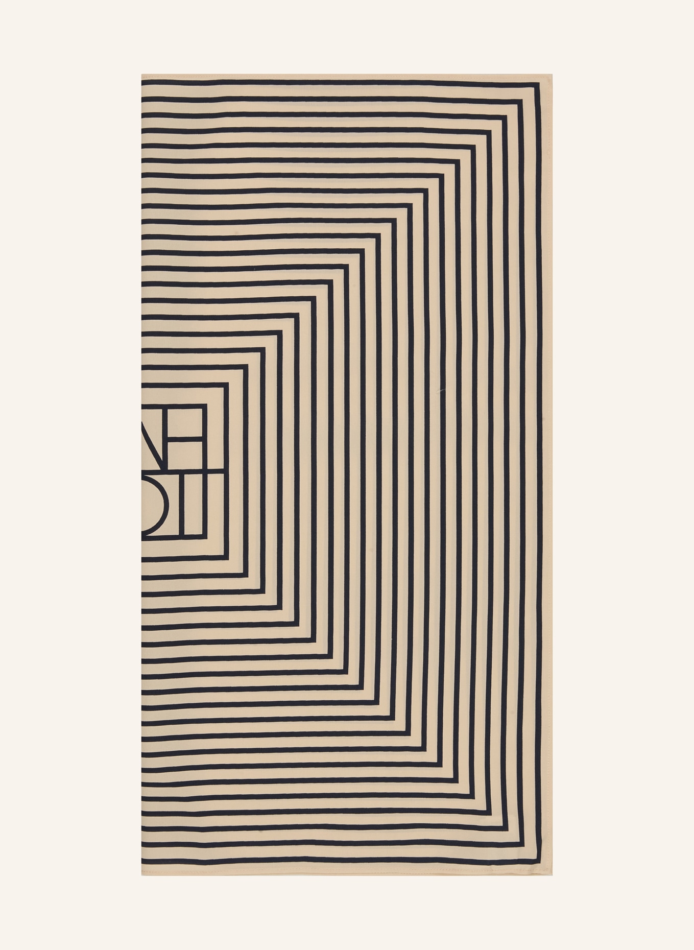 TOTEME jedwabna chusta: CZARNY / BEŻOWY