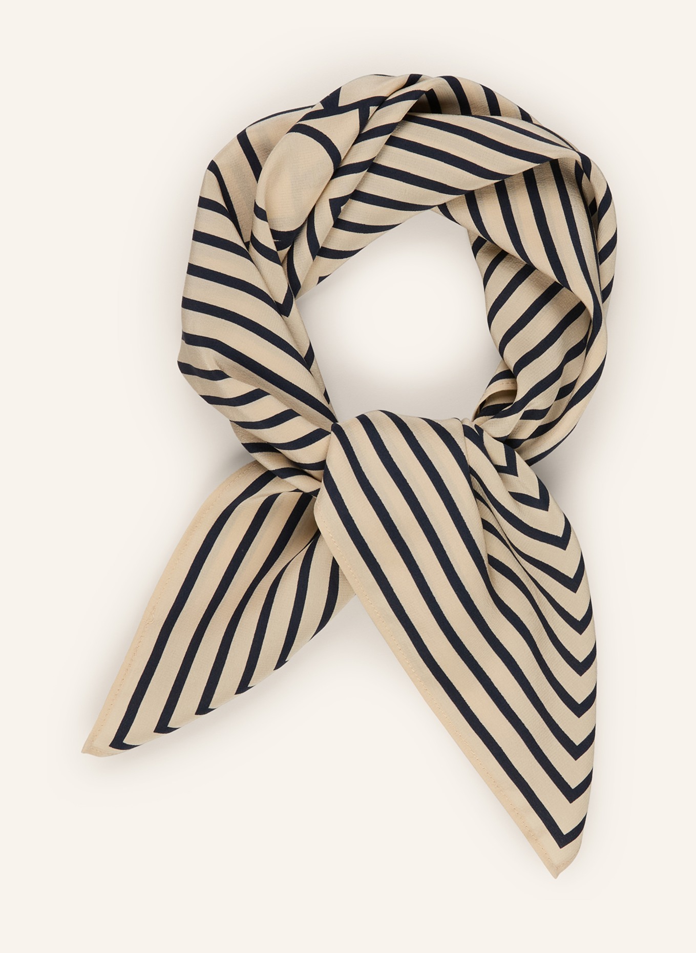 TOTEME jedwabna chusta: CZARNY / BEŻOWY