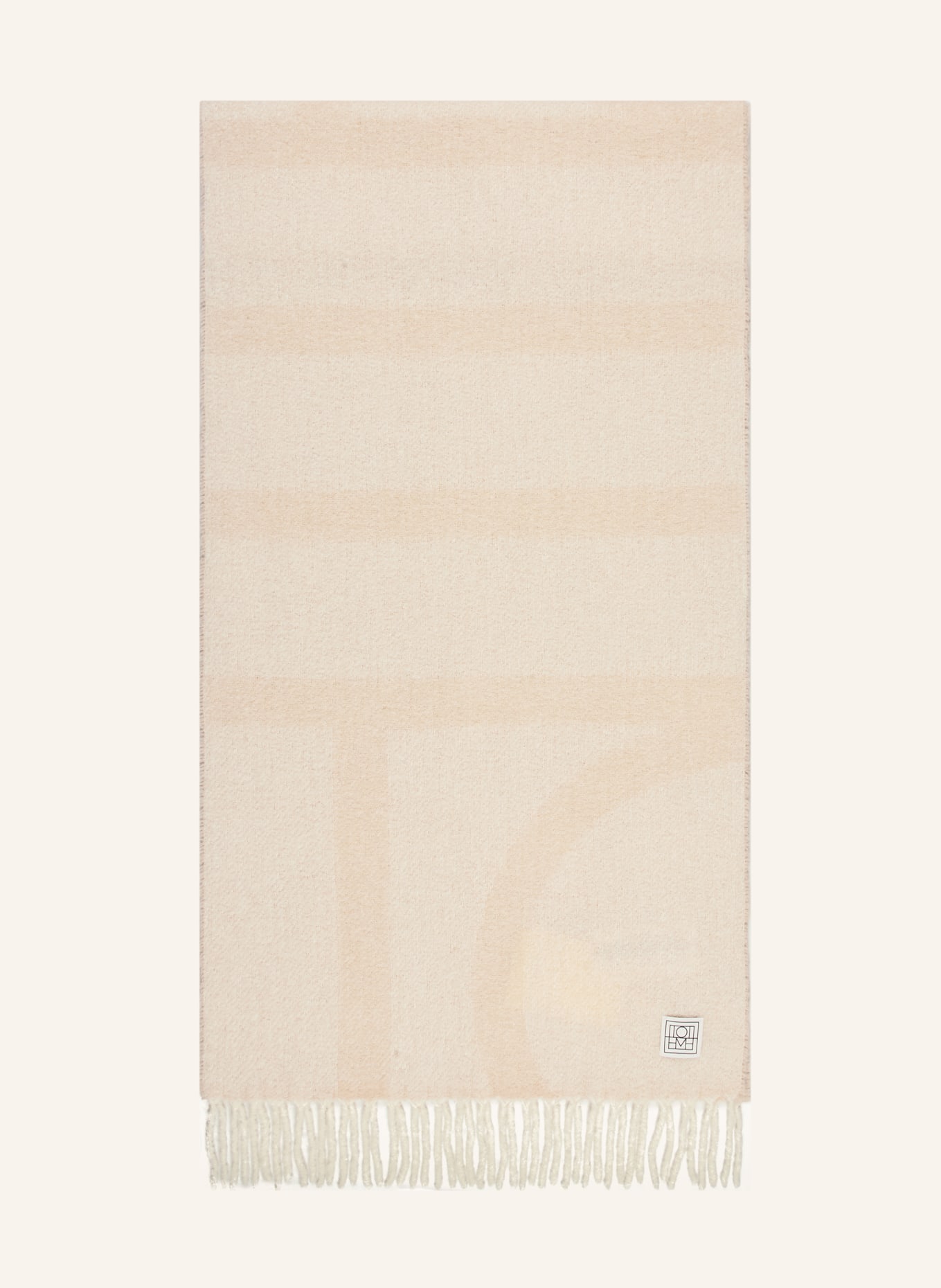 TOTEME Alpaka-Schal aus Bouclé: CREME / BEIGE