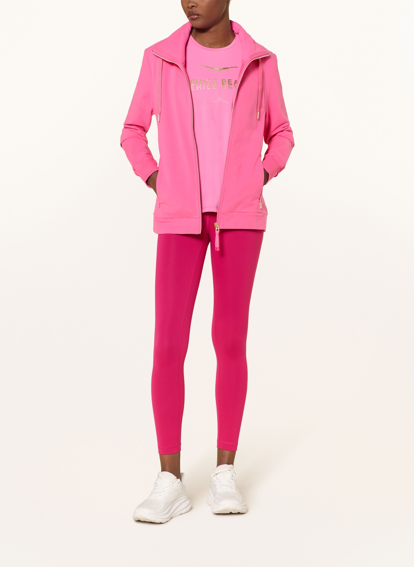 VENICE BEACH sweat jacket: NEON PINK