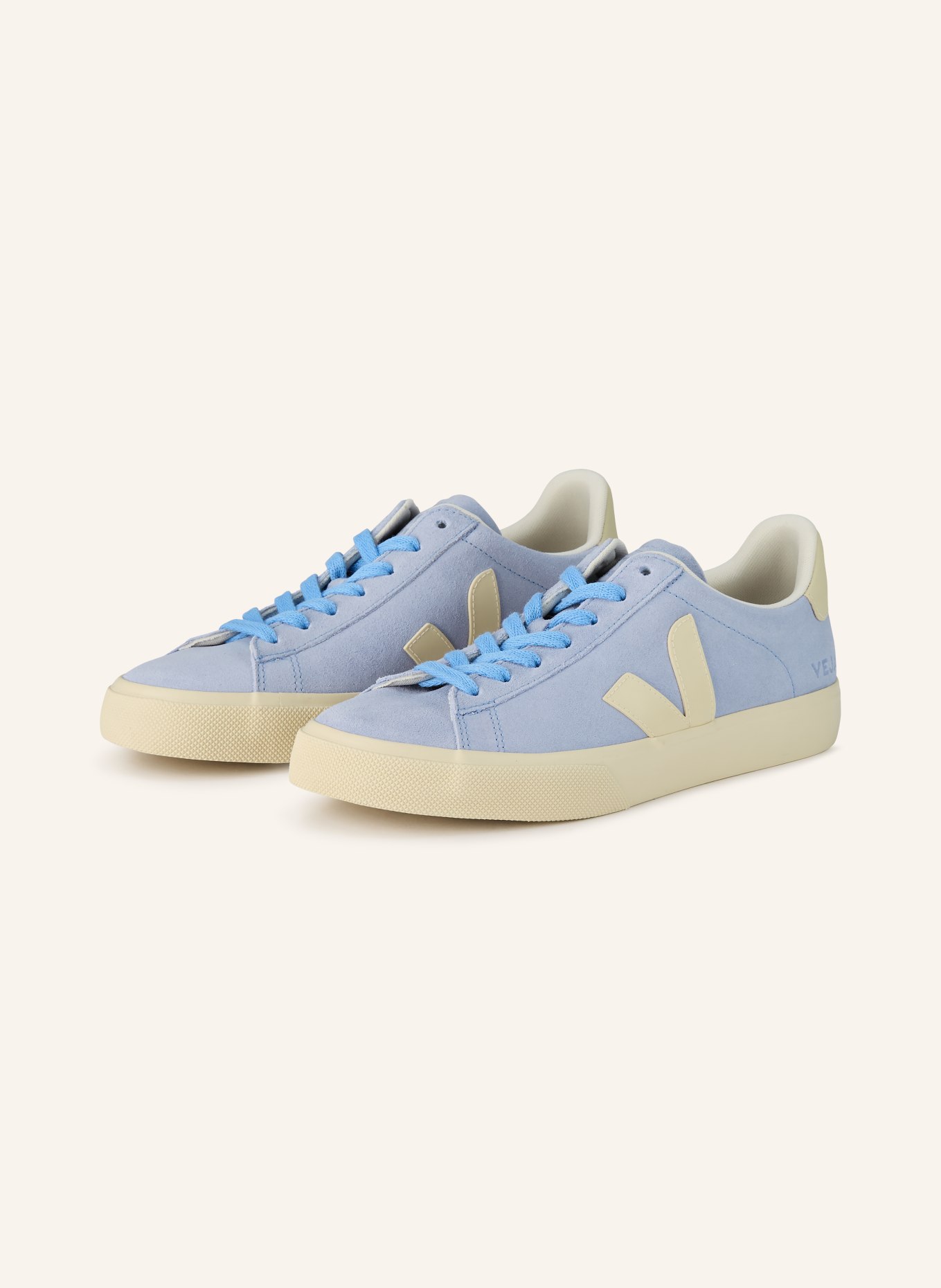 VEJA CAMPO sneaker: LIGHT BLUE / ECRU