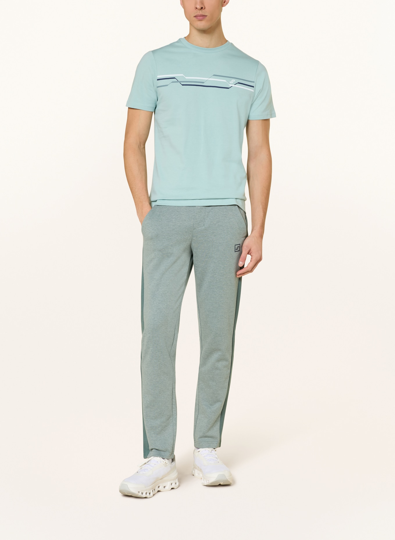 JOY sportswear T-Shirt LUKA: MINT / WEISS / SCHWARZ