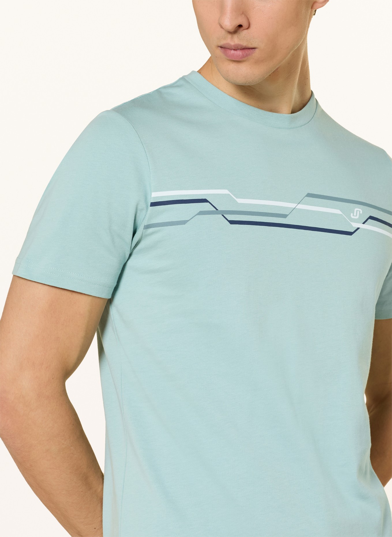 JOY sportswear T-Shirt LUKA: MINT / WEISS / SCHWARZ