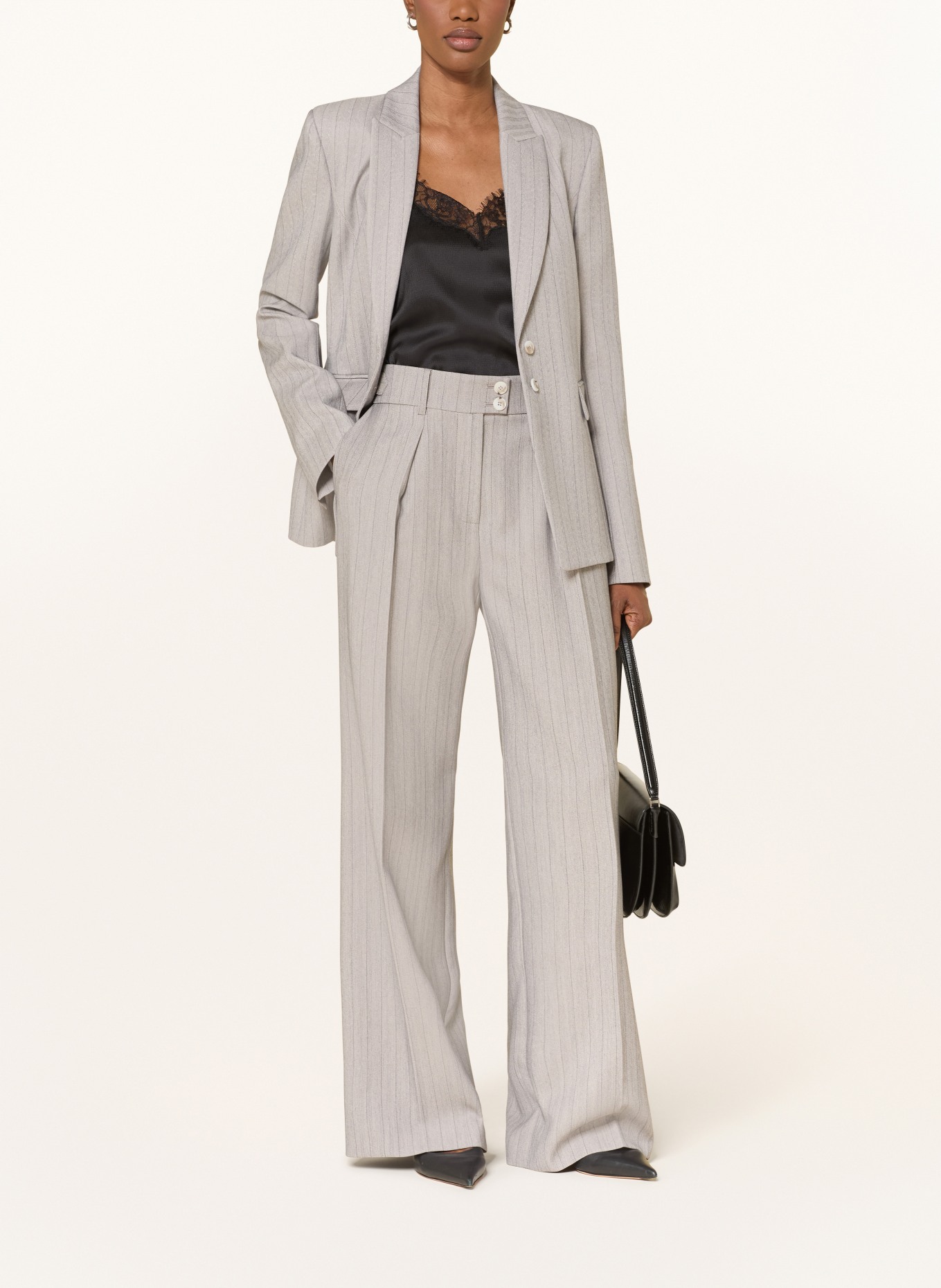 PATRIZIA PEPE marlene pants: GRAY / DARK GRAY