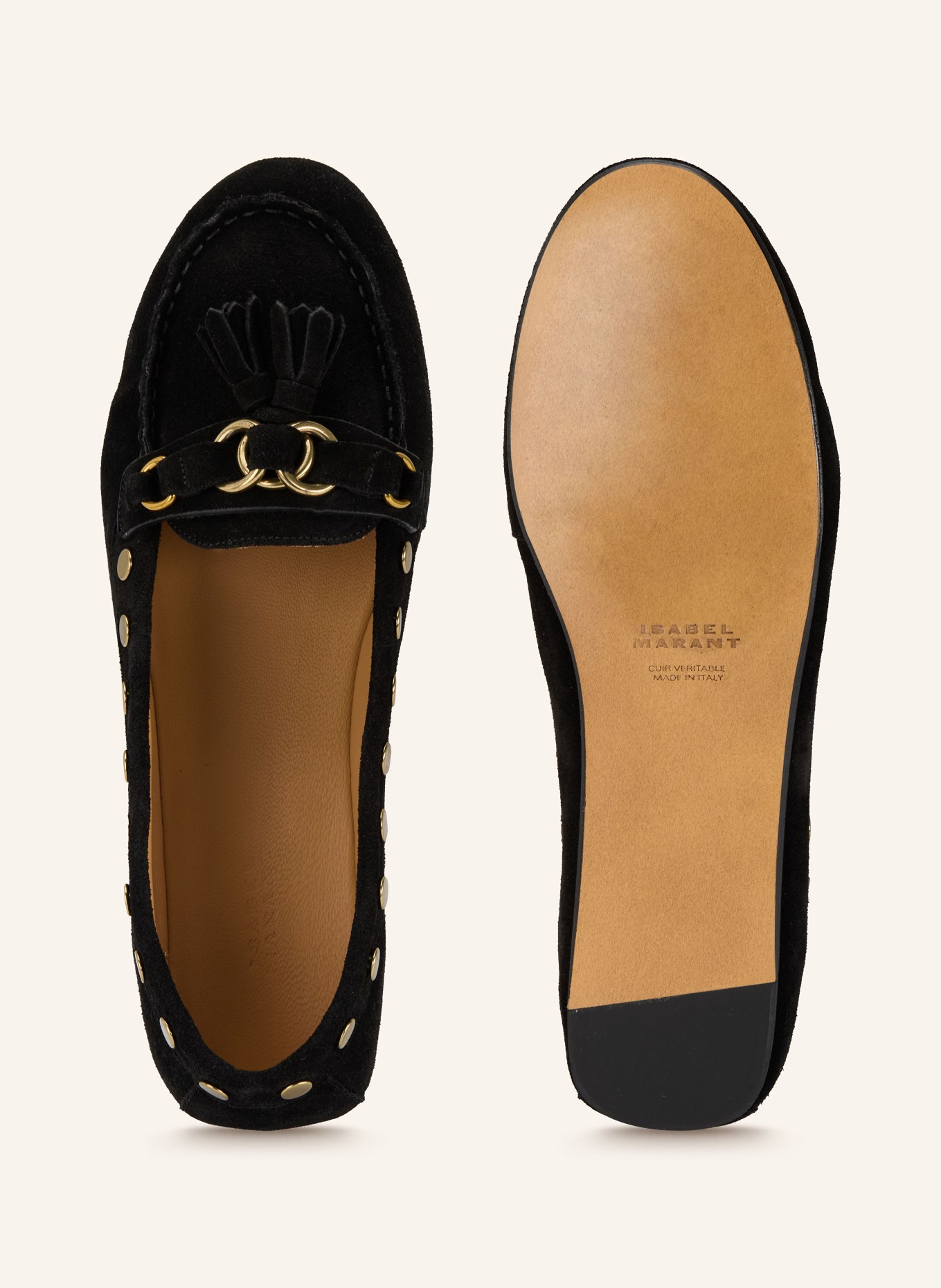 ISABEL MARANT Mokassins FAXEL mit Nieten: SCHWARZ