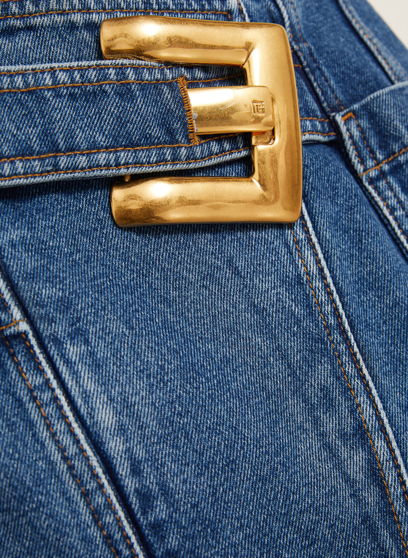 BALMAIN Jeansrock in Wickeloptik: BLAU