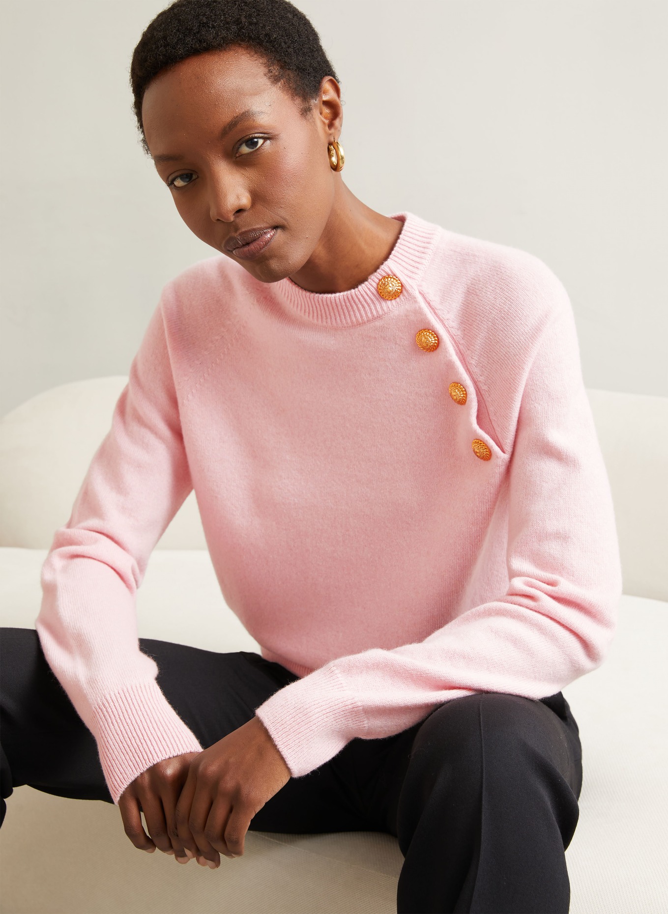 BALMAIN cashmere sweater: PINK