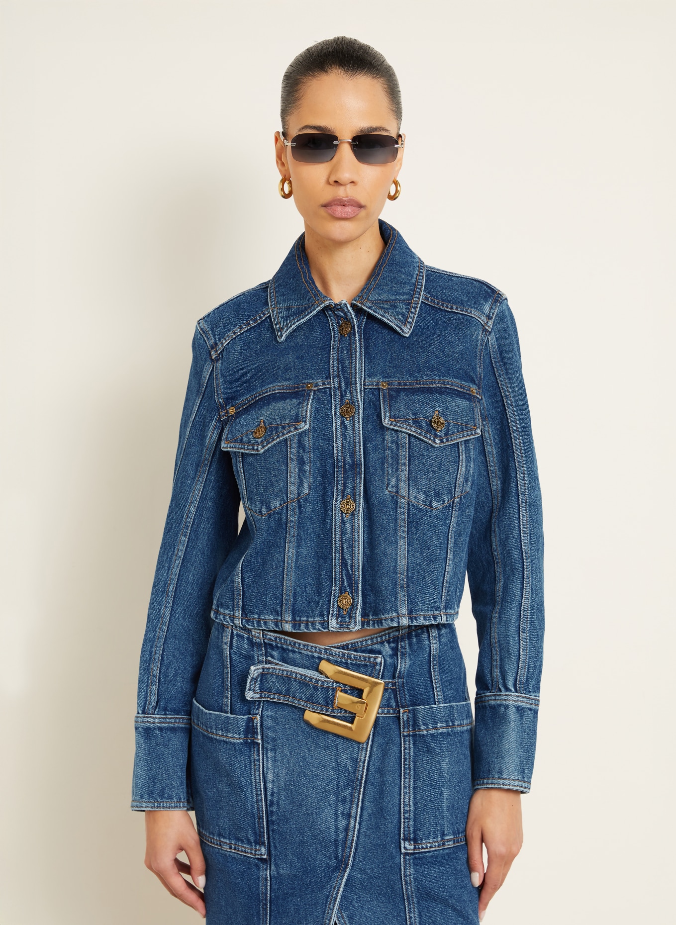 BALMAIN Jeansjacke: 6EX BLEU JEAN FONCE