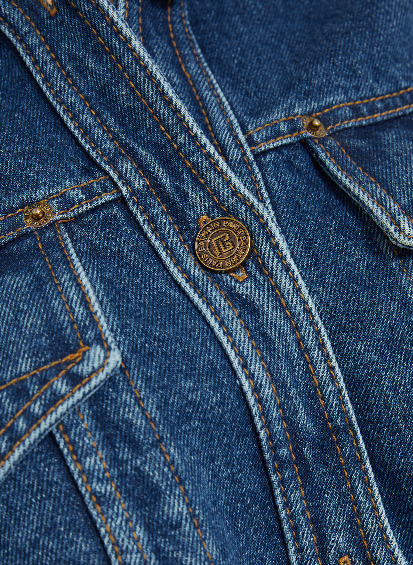 BALMAIN Jeansjacke: 6EX BLEU JEAN FONCE