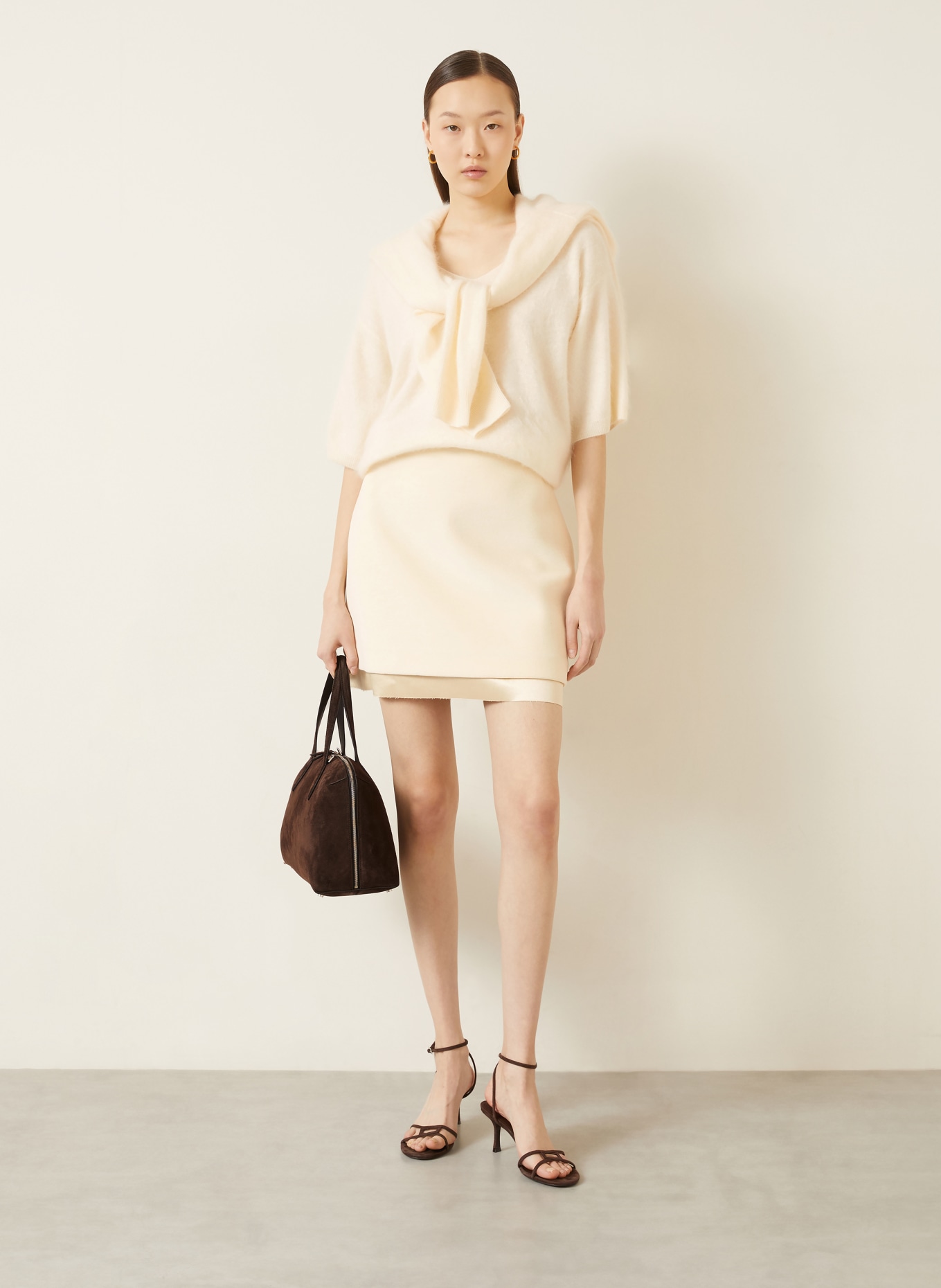 IRIS von ARNIM Sweter z dzianiny SORREL z kaszmiru: KREMOWY