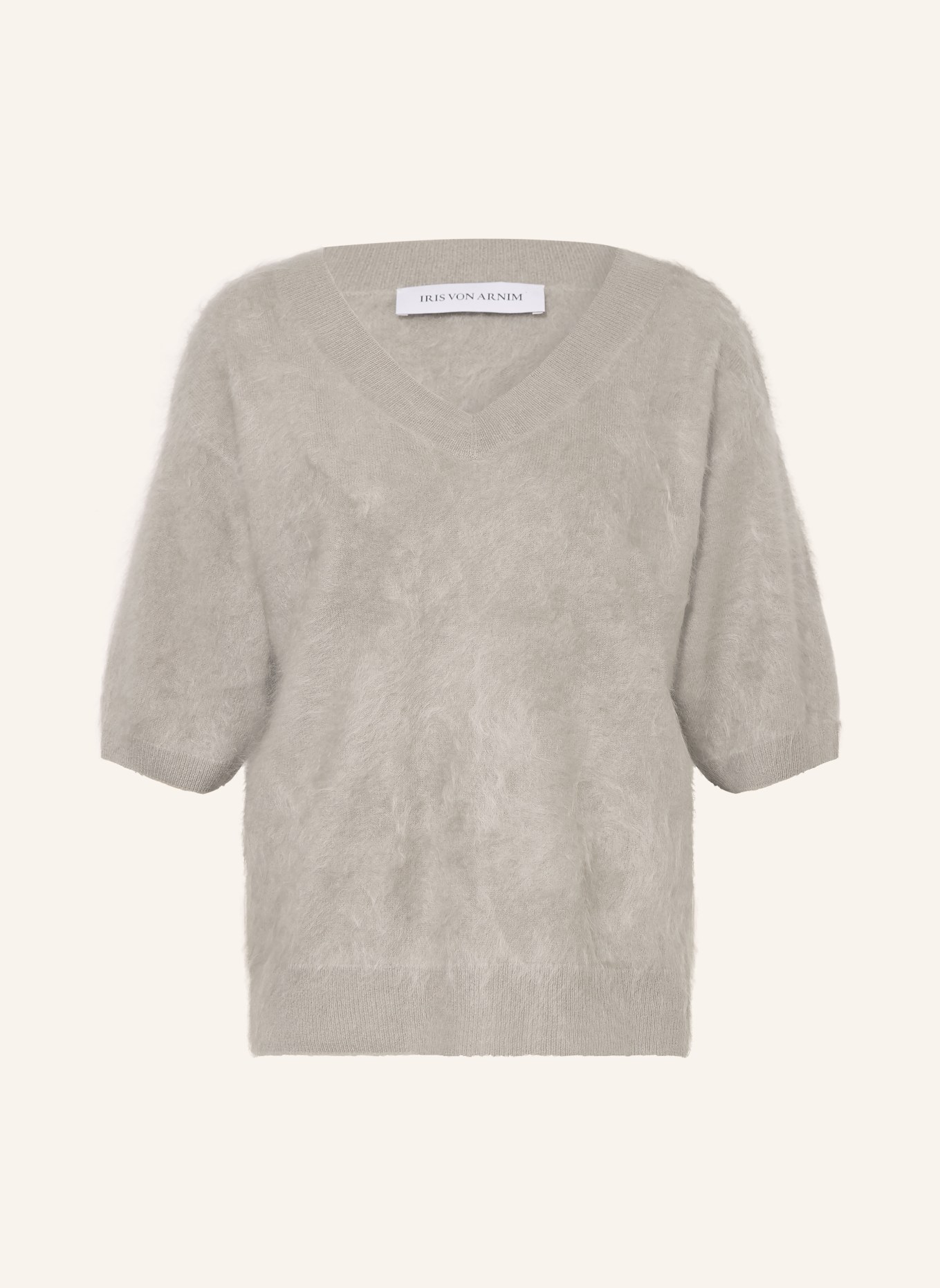 IRIS von ARNIM SORREL knitted shirt made from cashmere: KHAKI