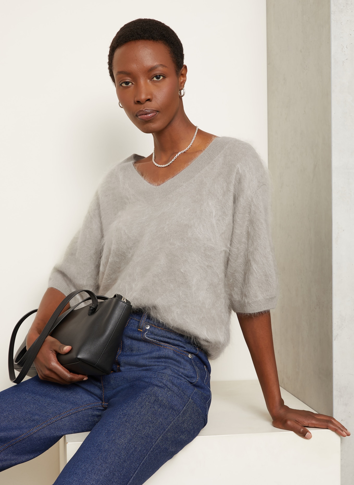 IRIS von ARNIM SORREL knitted shirt made from cashmere: KHAKI