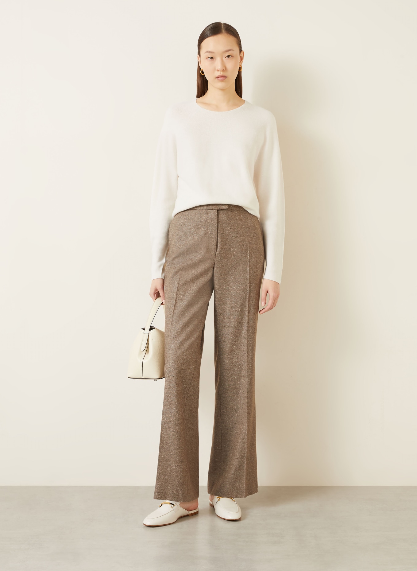 IRIS von ARNIM Pull TOVA en cachemire et soie: ÉCRU