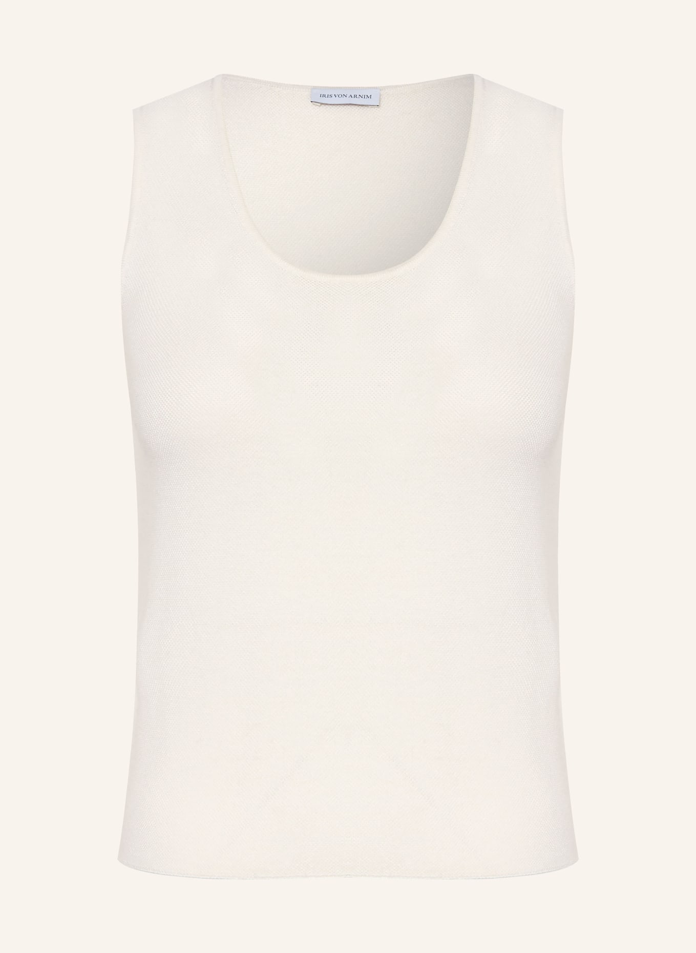 IRIS von ARNIM Pletený top THYRA z kašmíru a hedvábí: KRÉMOVÁ