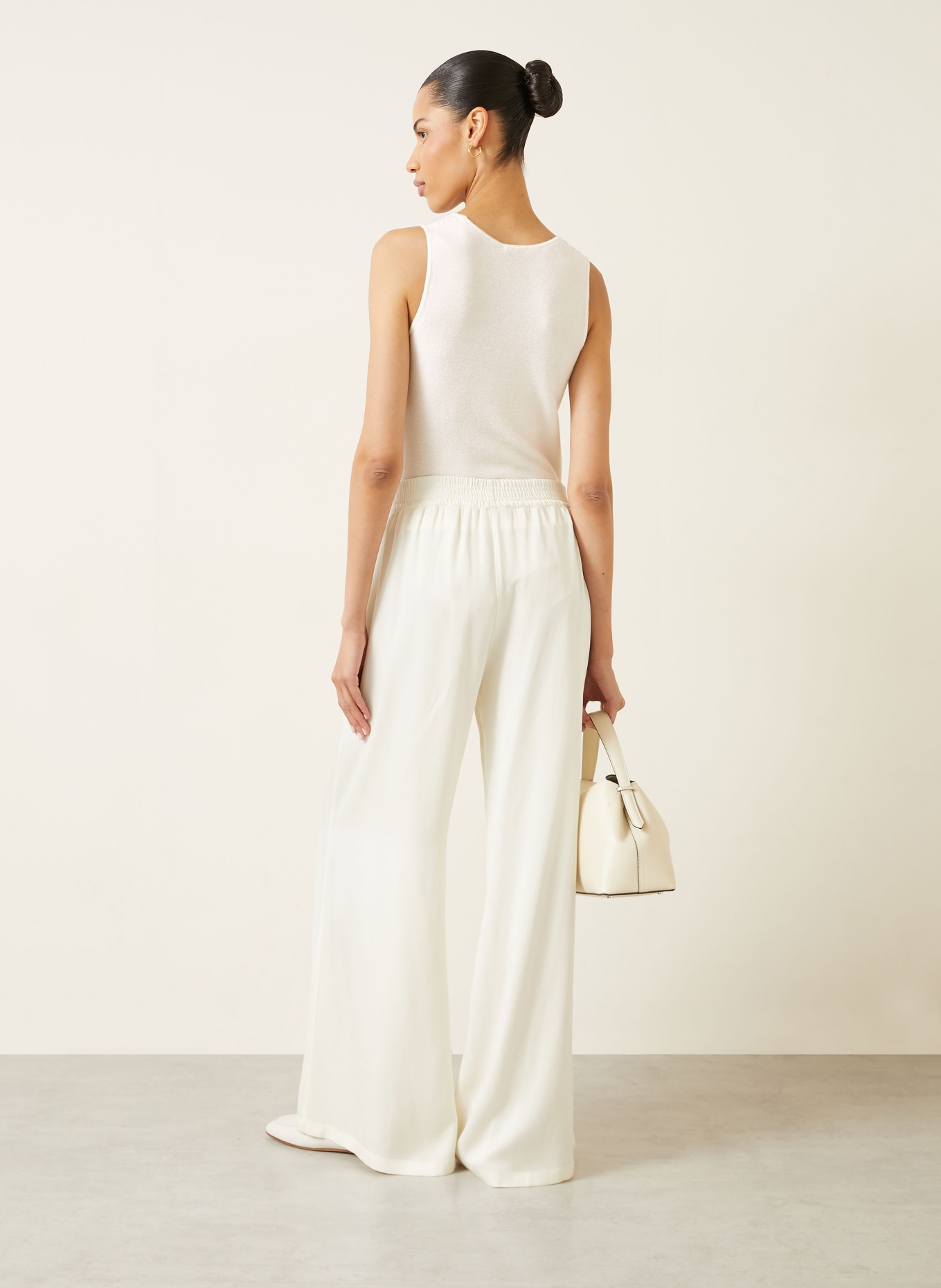 IRIS von ARNIM Pletený top THYRA z kašmíru a hedvábí: KRÉMOVÁ