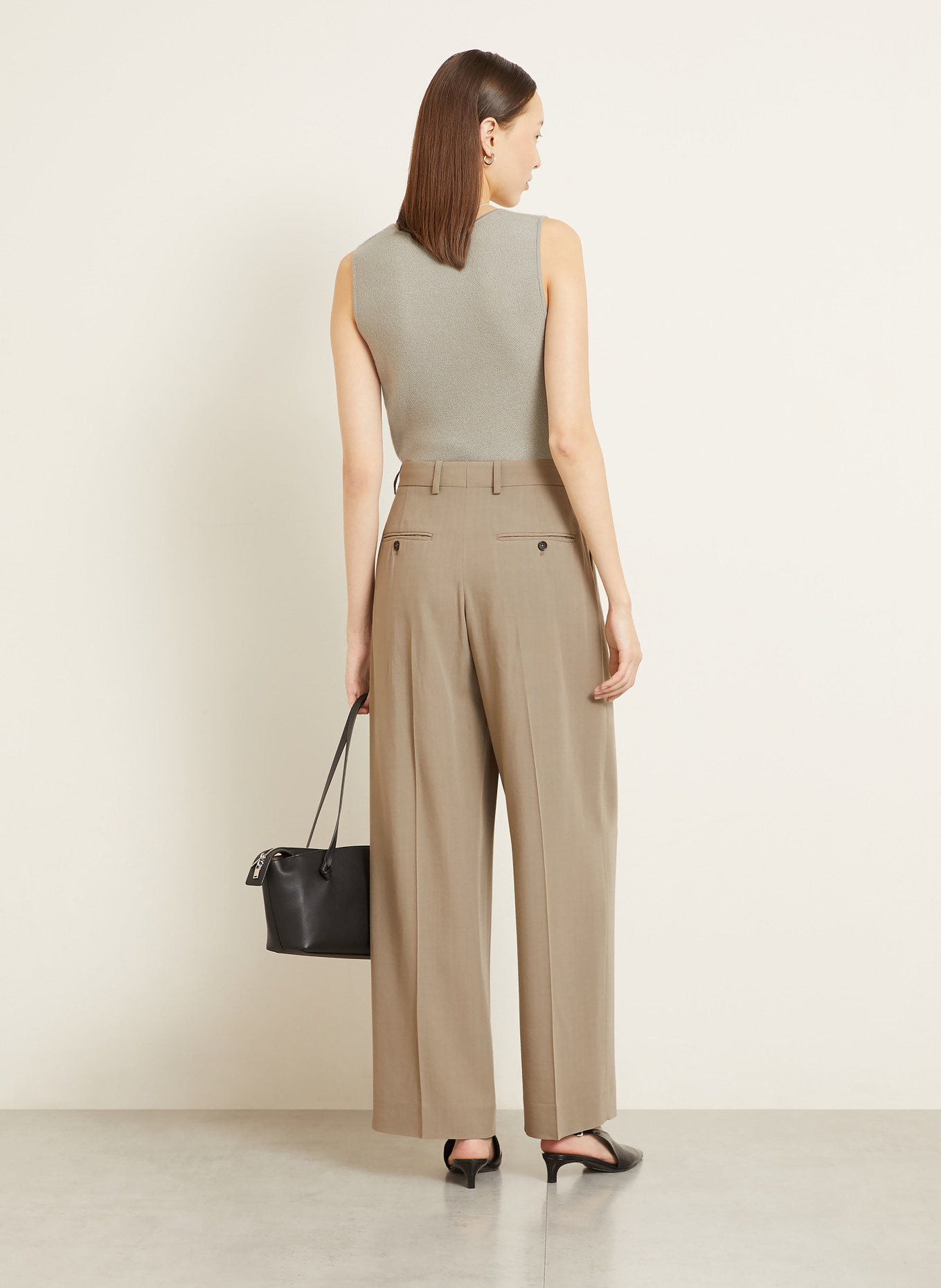 IRIS von ARNIM Dzianinowy top THYRA z kaszmiru i jedwabiu: SZARY