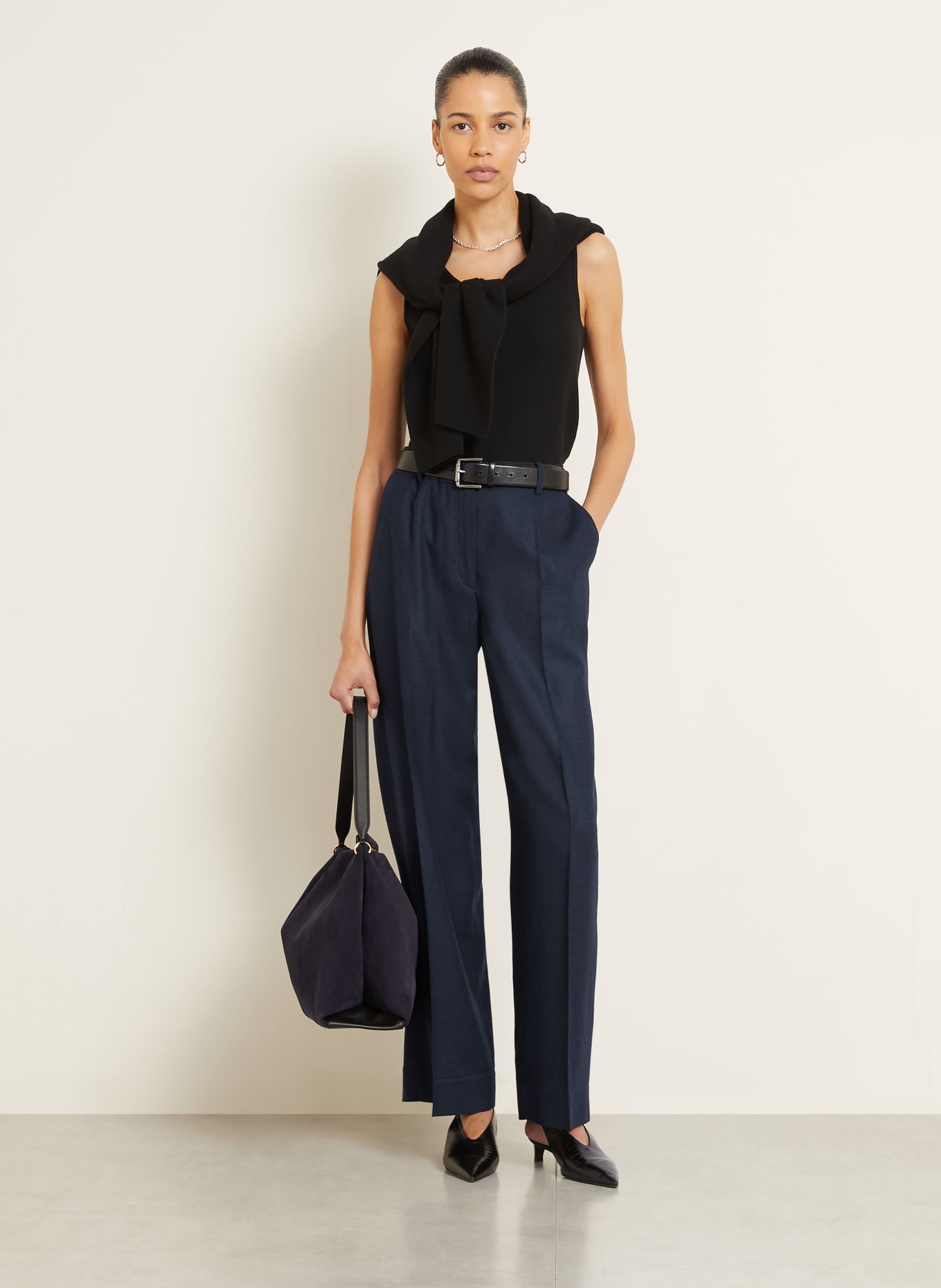 IRIS von ARNIM THYRA knitted top made of cashmere with silk: BLACK