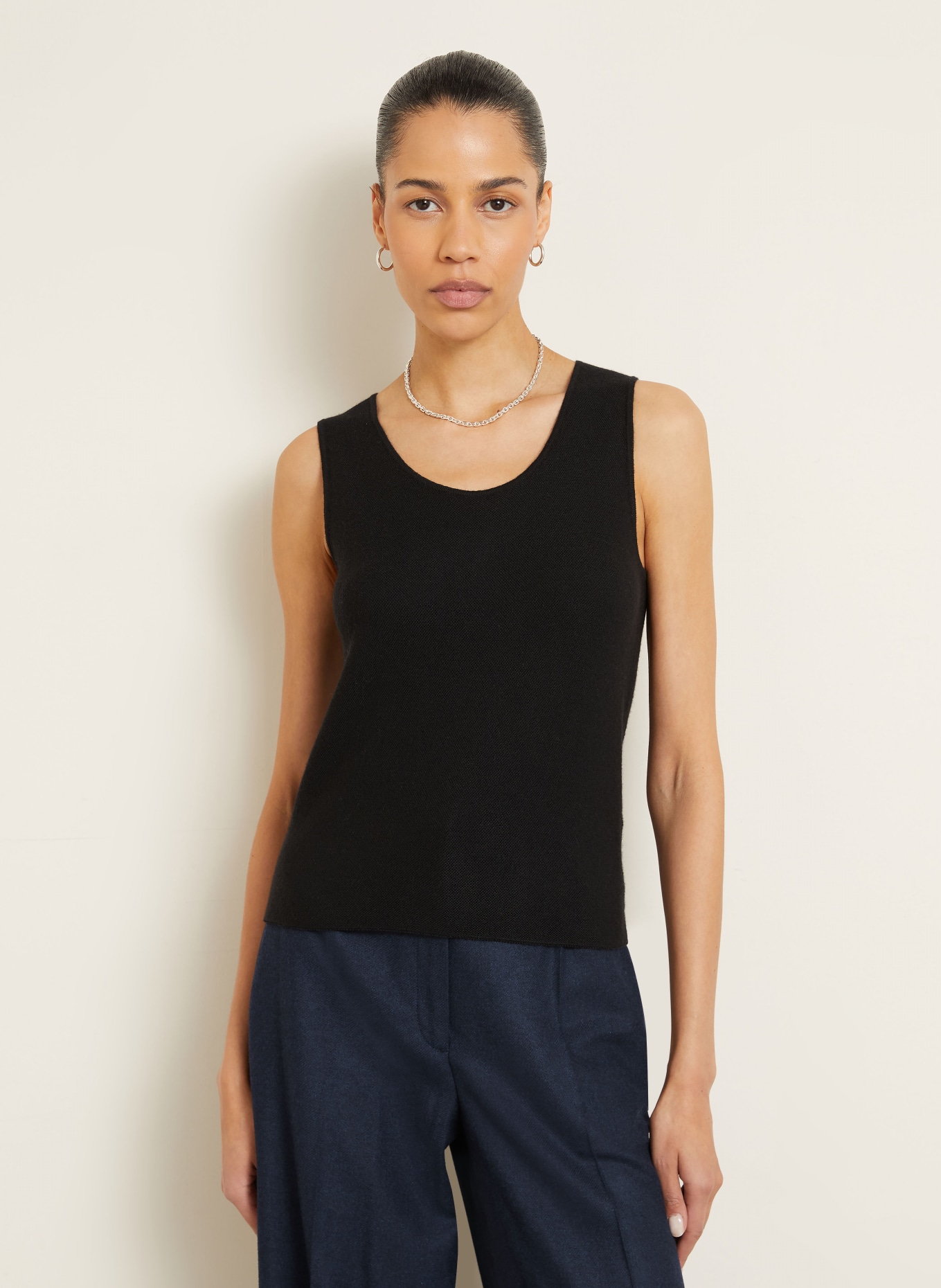 IRIS von ARNIM THYRA knitted top made of cashmere with silk: BLACK