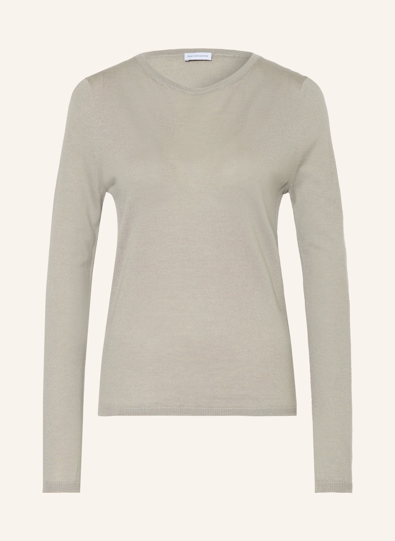 IRIS von ARNIM LAUREEN cashmere sweater with silk: KHAKI
