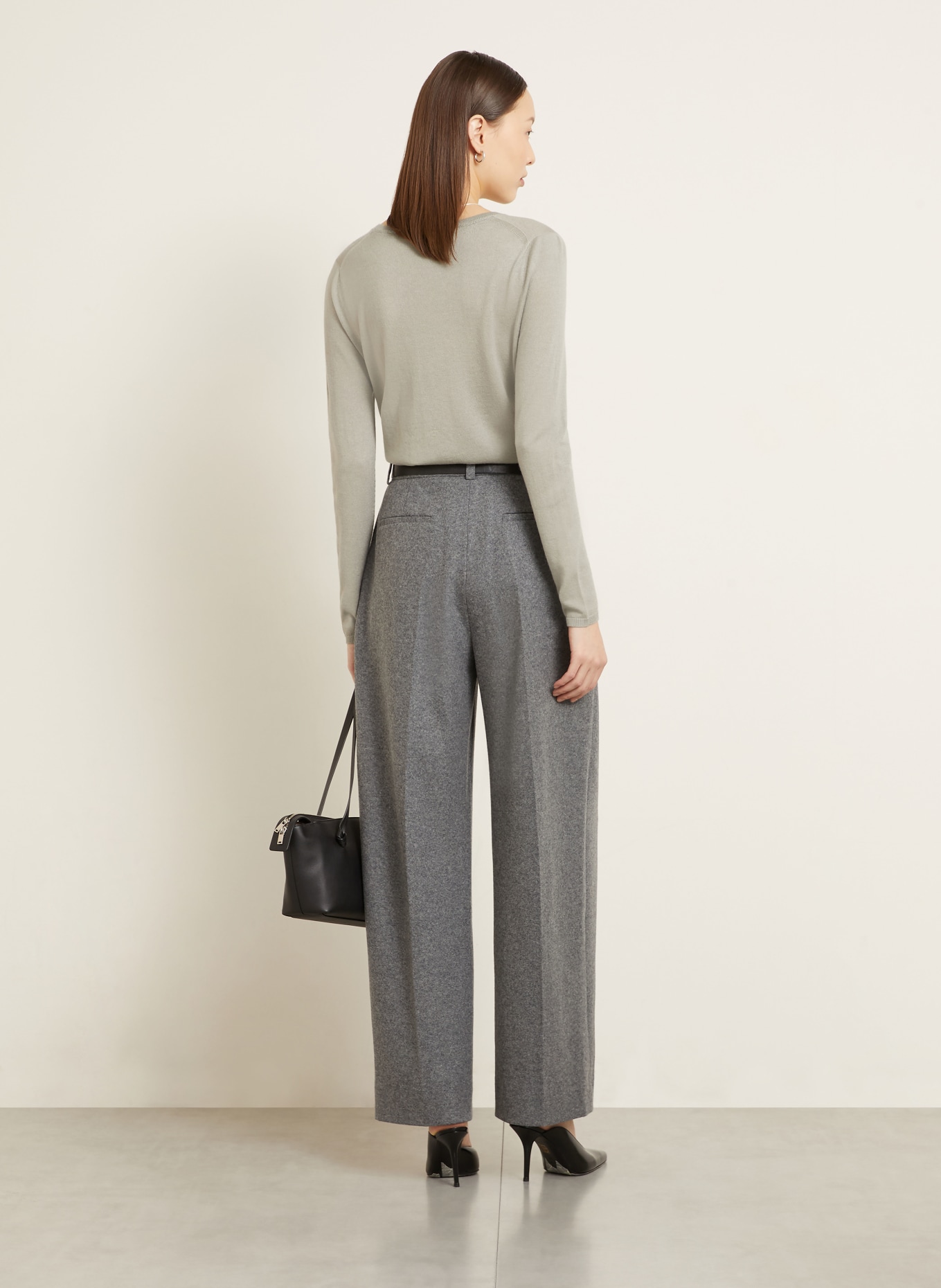 IRIS von ARNIM LAUREEN cashmere sweater with silk: KHAKI