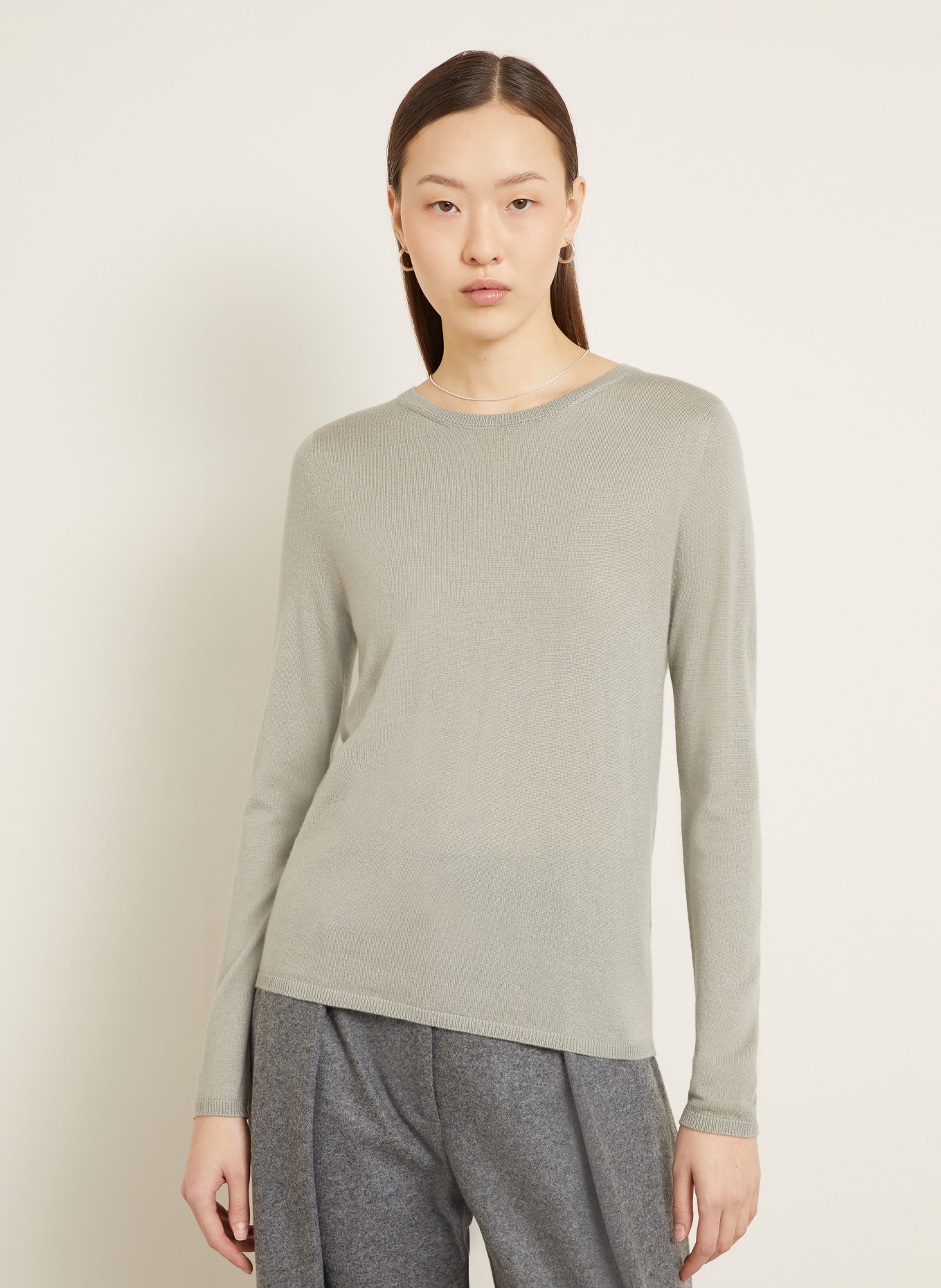 IRIS von ARNIM LAUREEN cashmere sweater with silk: KHAKI