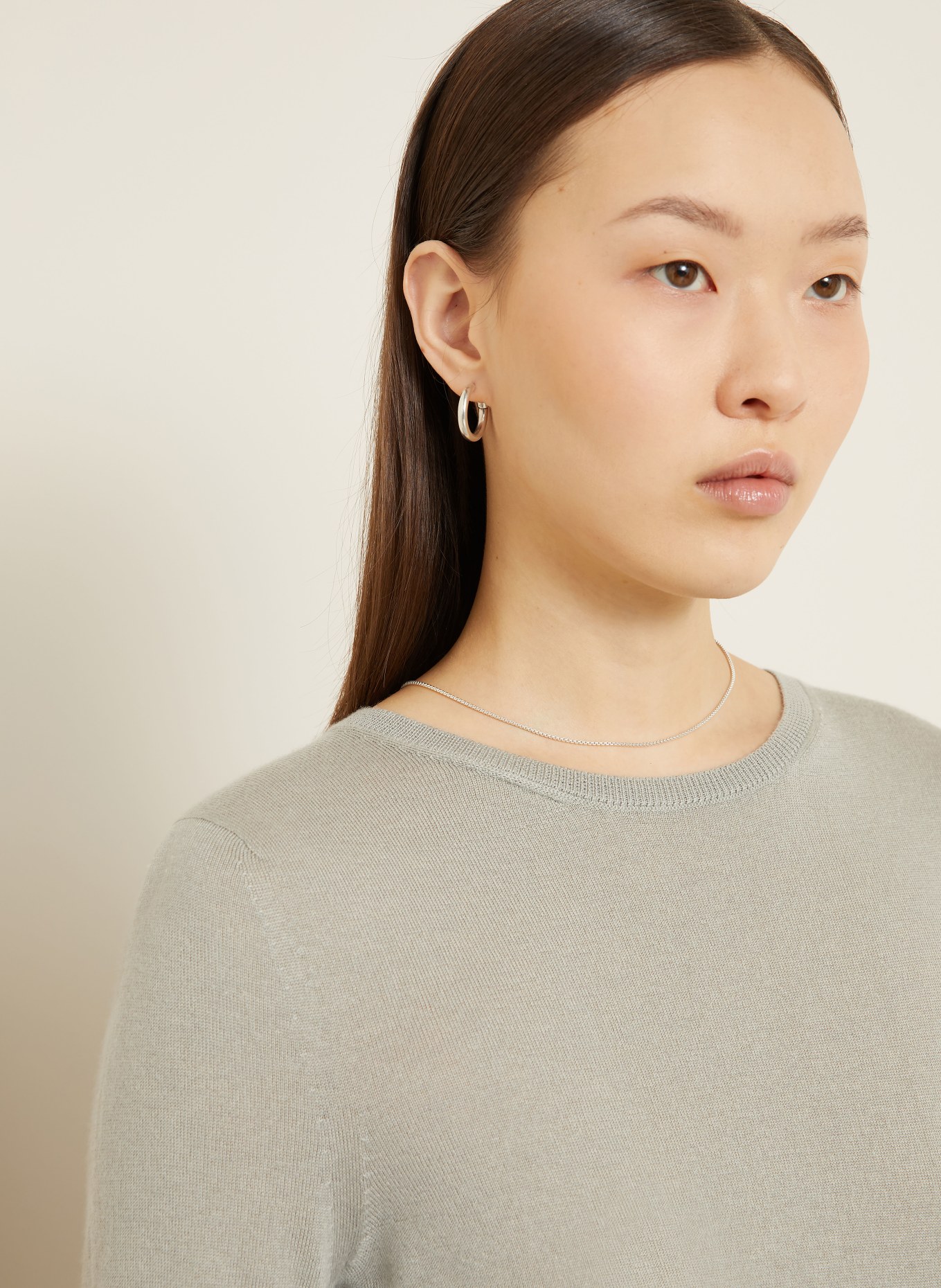 IRIS von ARNIM LAUREEN cashmere sweater with silk: KHAKI