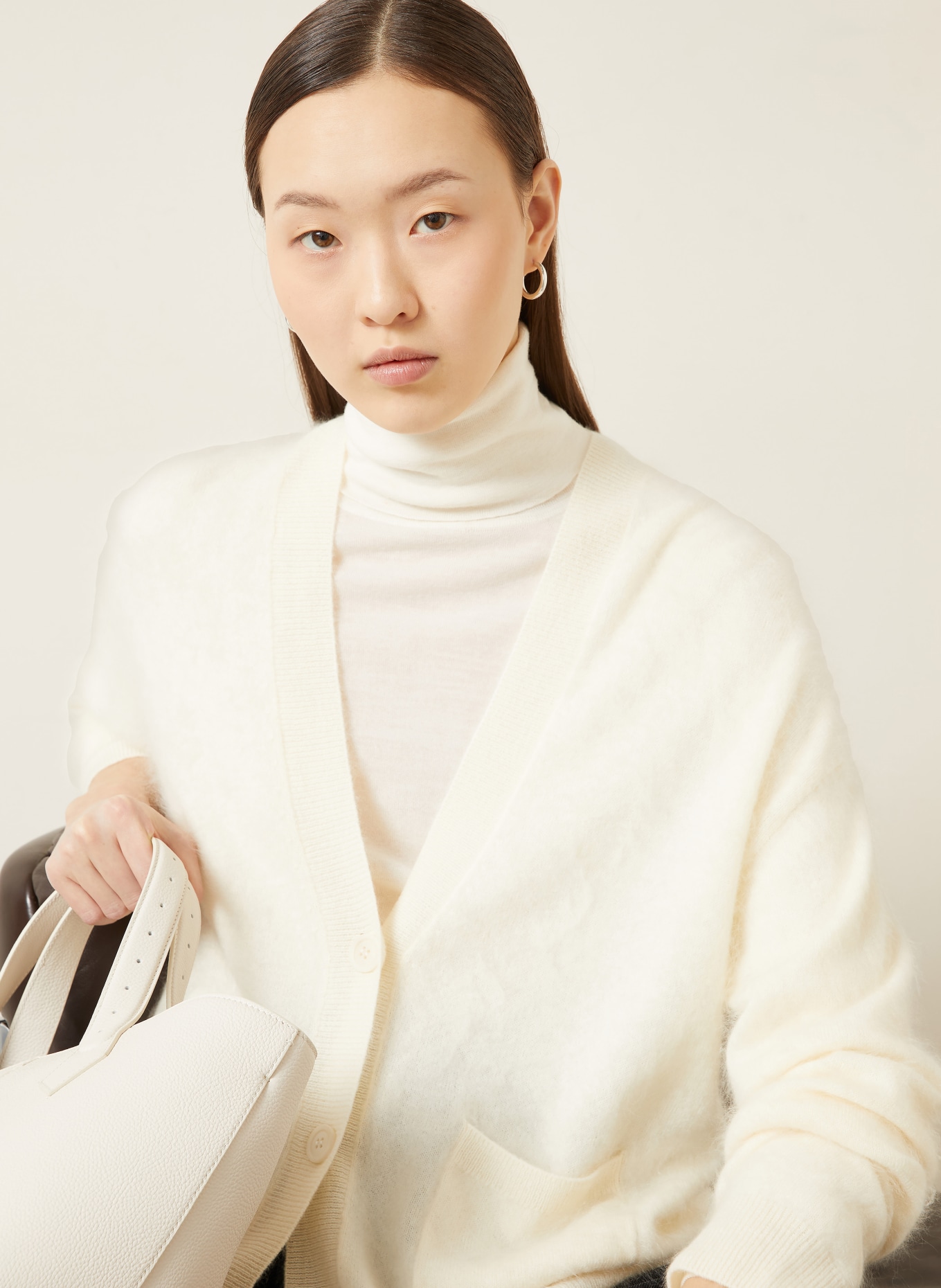 IRIS von ARNIM Strickjacke SERAPHINA aus Cashmere: ECRU