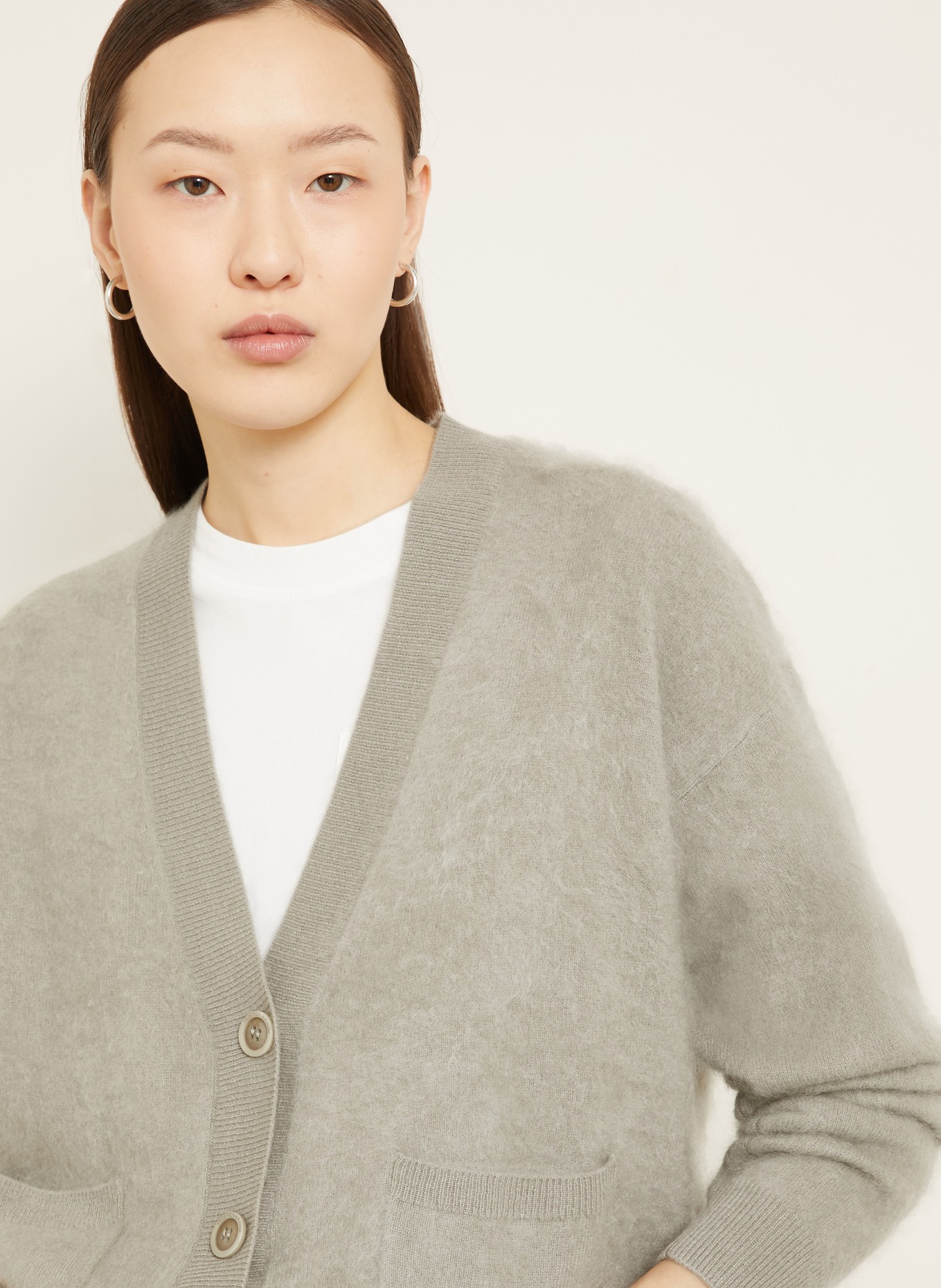 IRIS von ARNIM Strickjacke SERAPHINA aus Cashmere: KHAKI